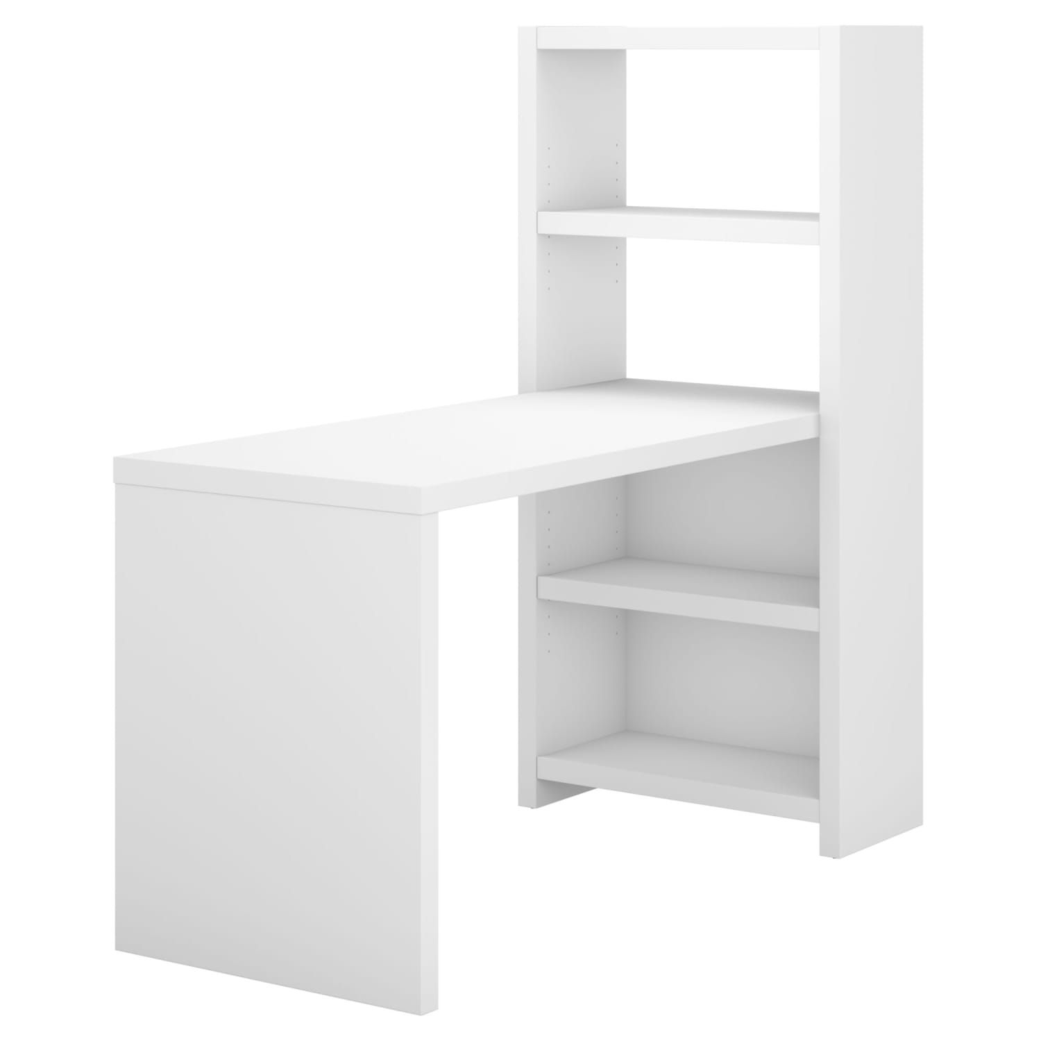 Bush Business Furniture Echo 56inW Bookcase Computer Desk, Pure White, Standard Delivery - Image 3