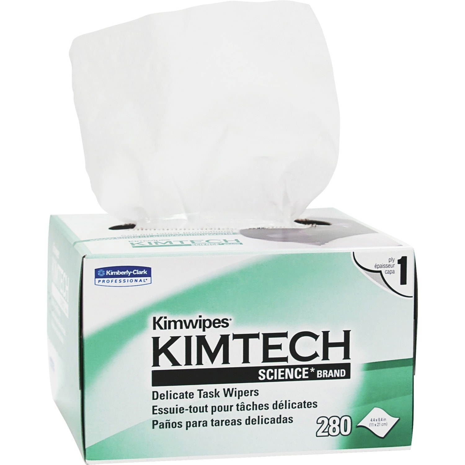 Kimberly Clark Kimtech Science Kimwipes Delicate Task Wipers, 4 2/5in x 8 2/5in, 280 Per Pack, Case Of 60 Packs - Image 3