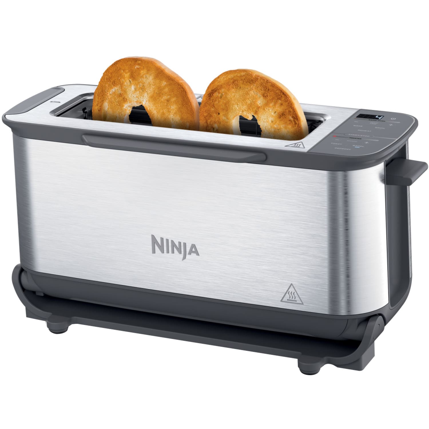 Ninja ST101 Foodi 2-in-1 Flip Toaster And Compact Toaster Oven, Stainless Steel - Image 4