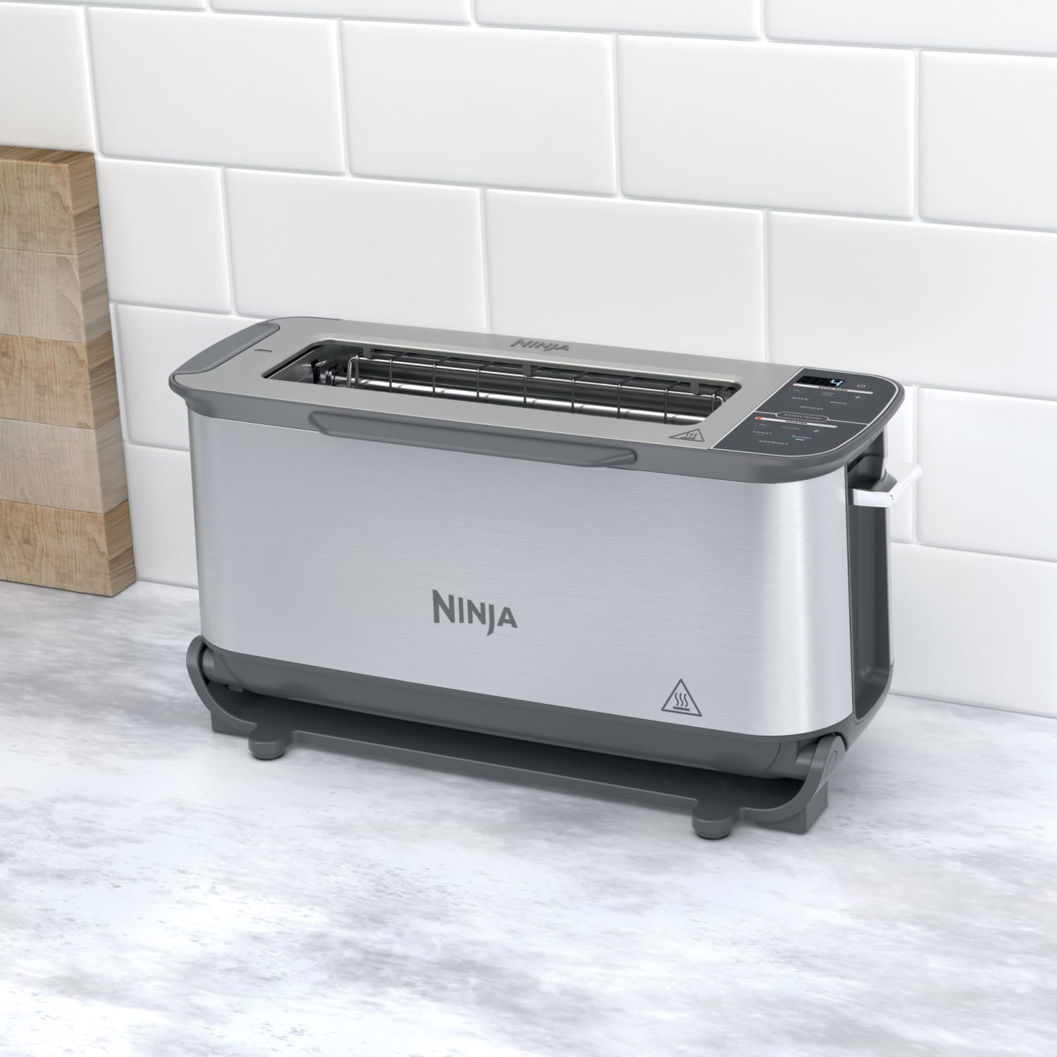 Ninja ST101 Foodi 2-in-1 Flip Toaster And Compact Toaster Oven, Stainless Steel - Image 6