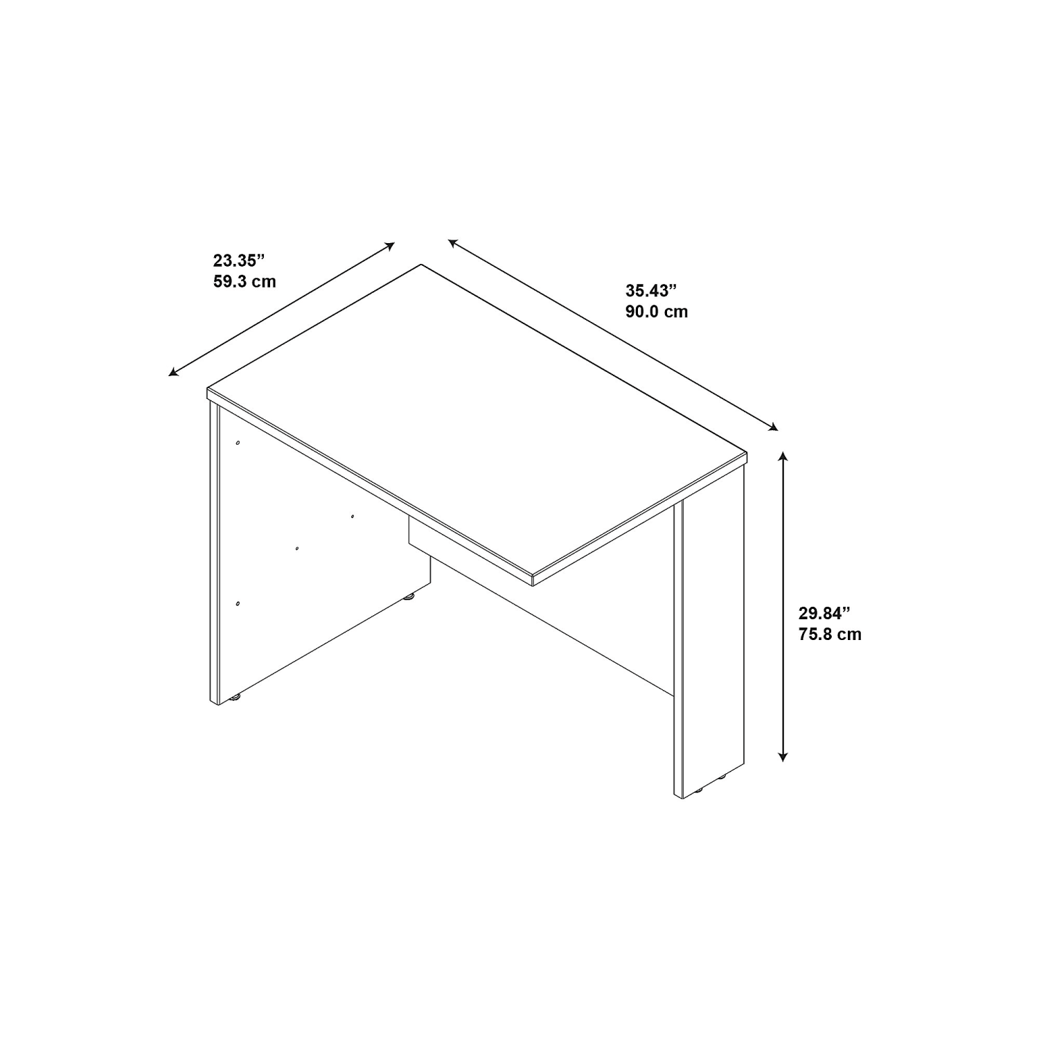 Bush Business Furniture Components Return Bridge, 36inW, Mocha Cherry, Standard Delivery - Image 4