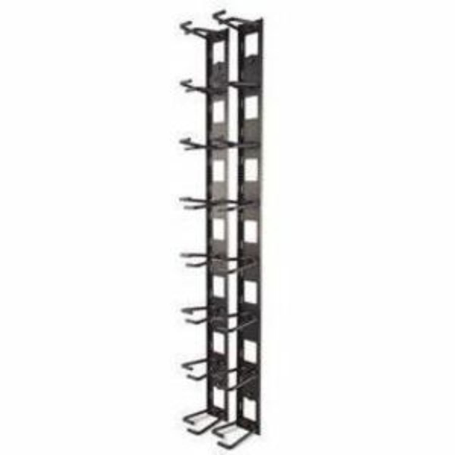 APC NetShelter Cable Management, Vertical Cable Manager, Cable Rings, Set of 8, Black, 55 mm x 766 mm x 85 mm - Cable Manager - Black - 0U Rack Height