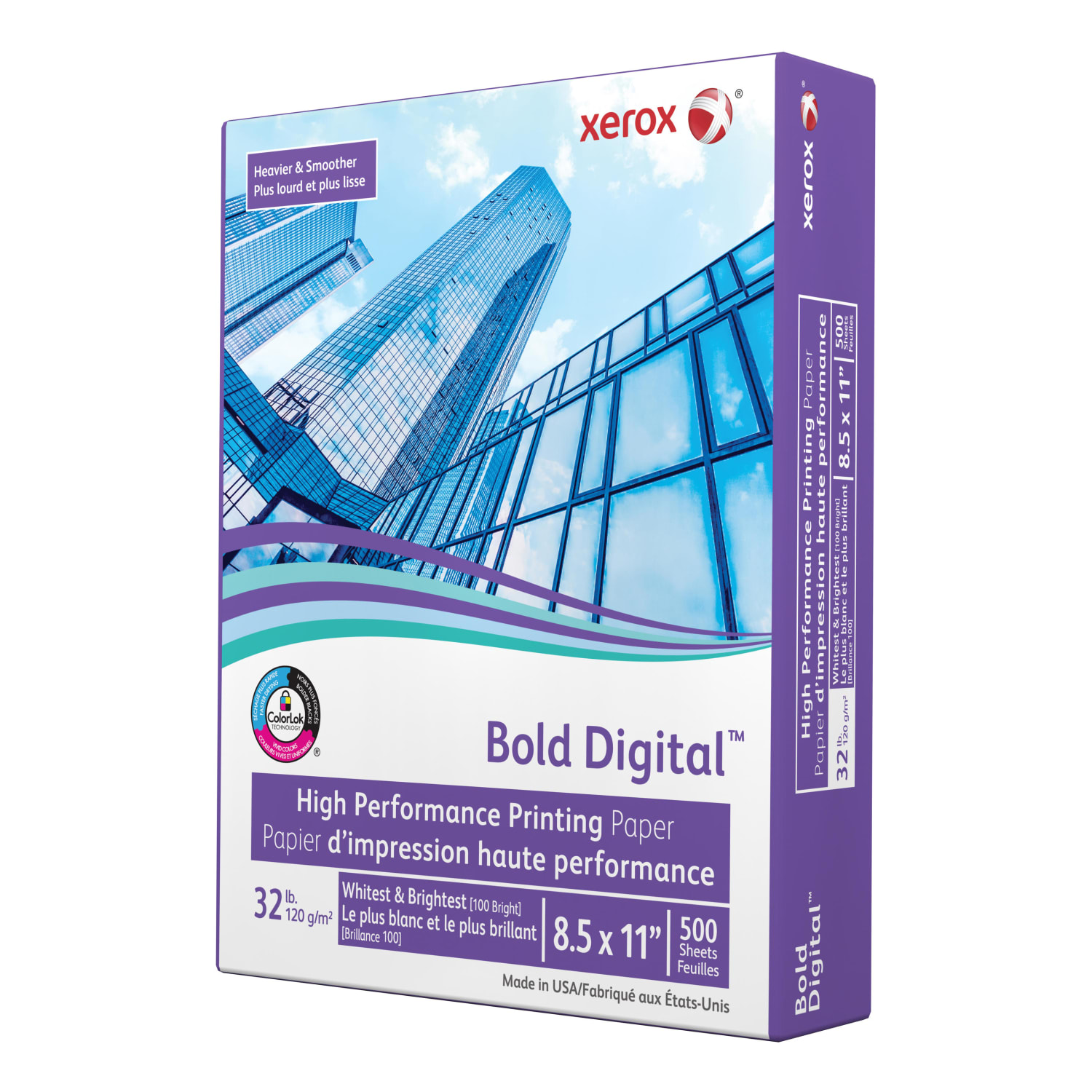 Xerox Bold Digital Printing Paper, 1 Ream, Letter Size (8 1/2in x 11in), 100 (U.S.) Brightness, 32 Lb Text (120 gsm), FSC Certified, Ream Of 500 Sheets - Image 5