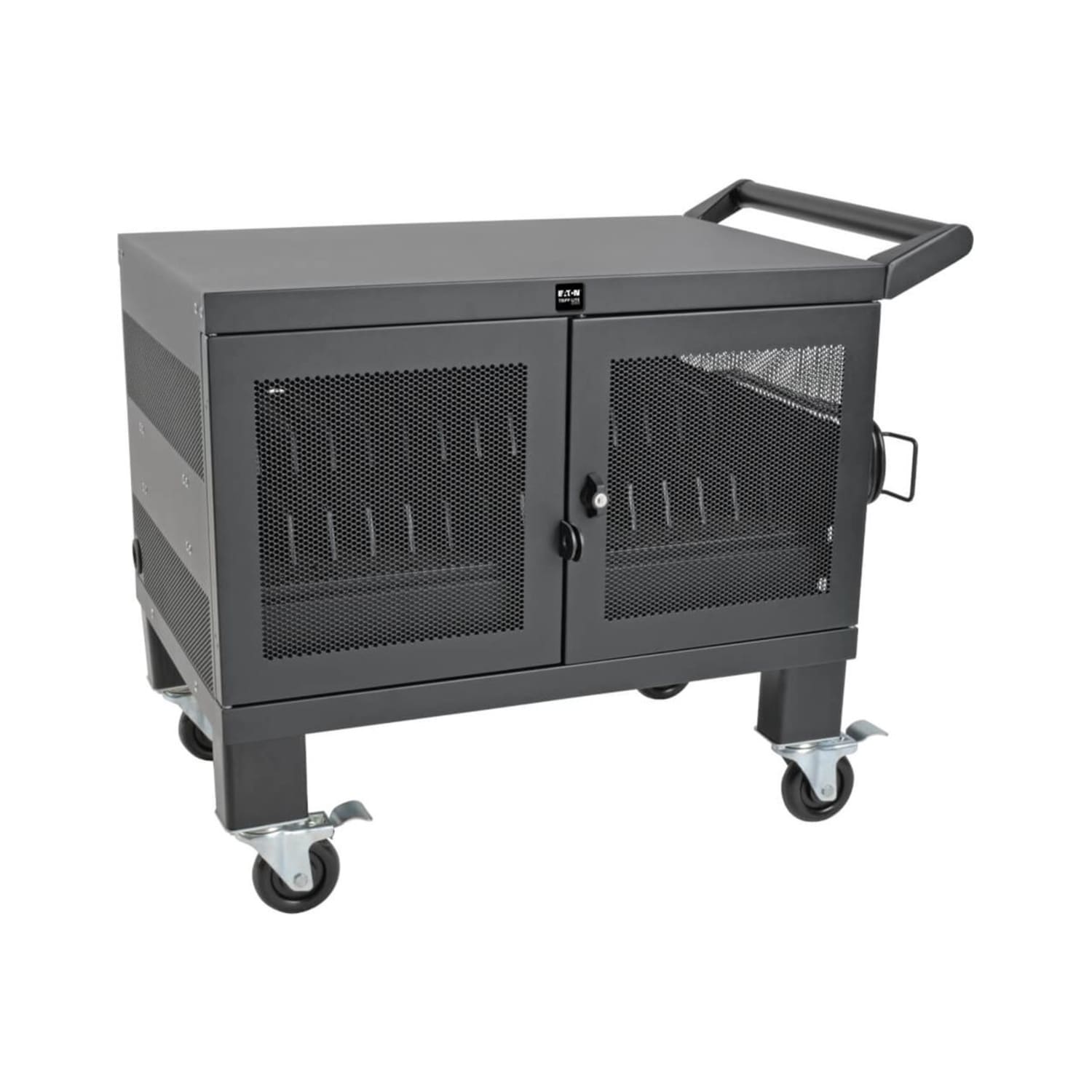 Eaton Tripp Lite Series Charging Station Cart Conversion Kit with Handle, Casters & Cord Manager - Cart - for 16 tablets / notebooks - black - Image 4