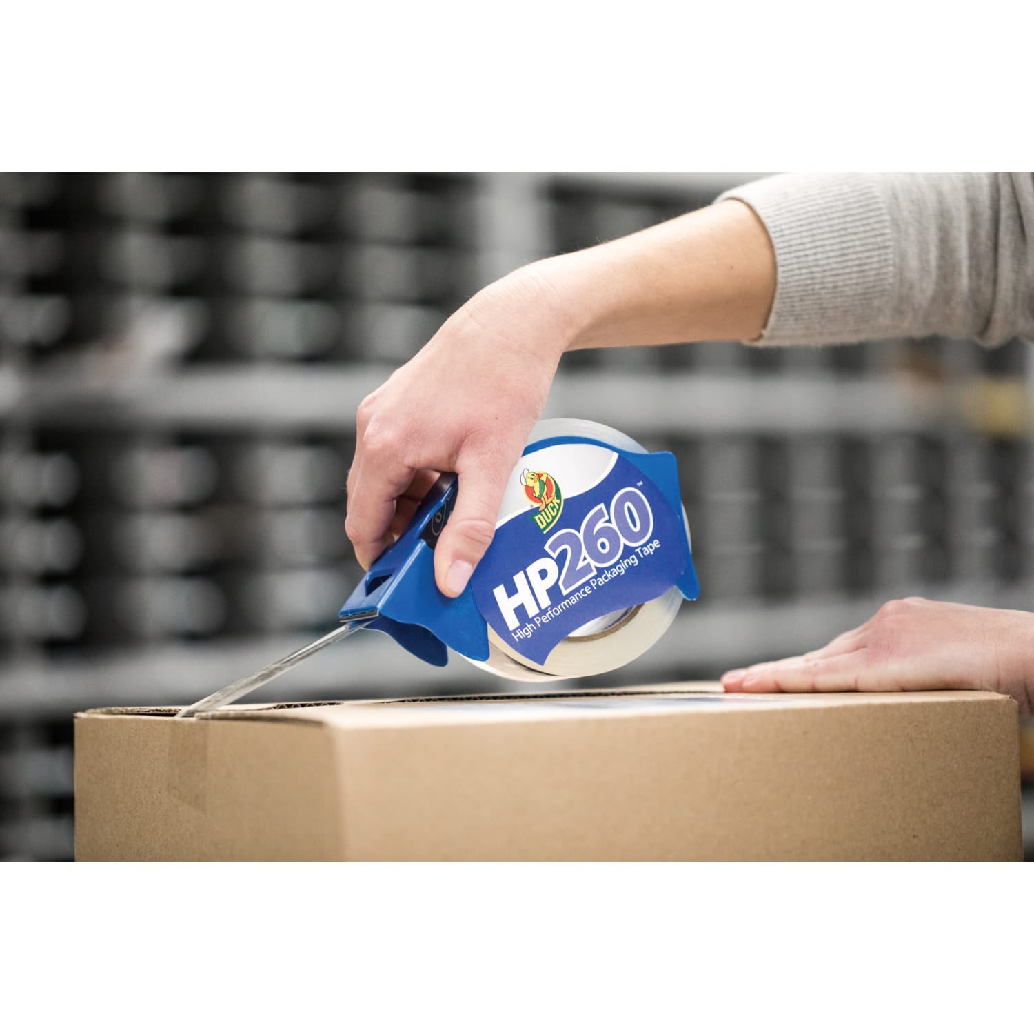 Duck HP260 Packaging Tape, In Dispenser, 2in x 60 Yd., Clear, Pack Of 4 - Image 5