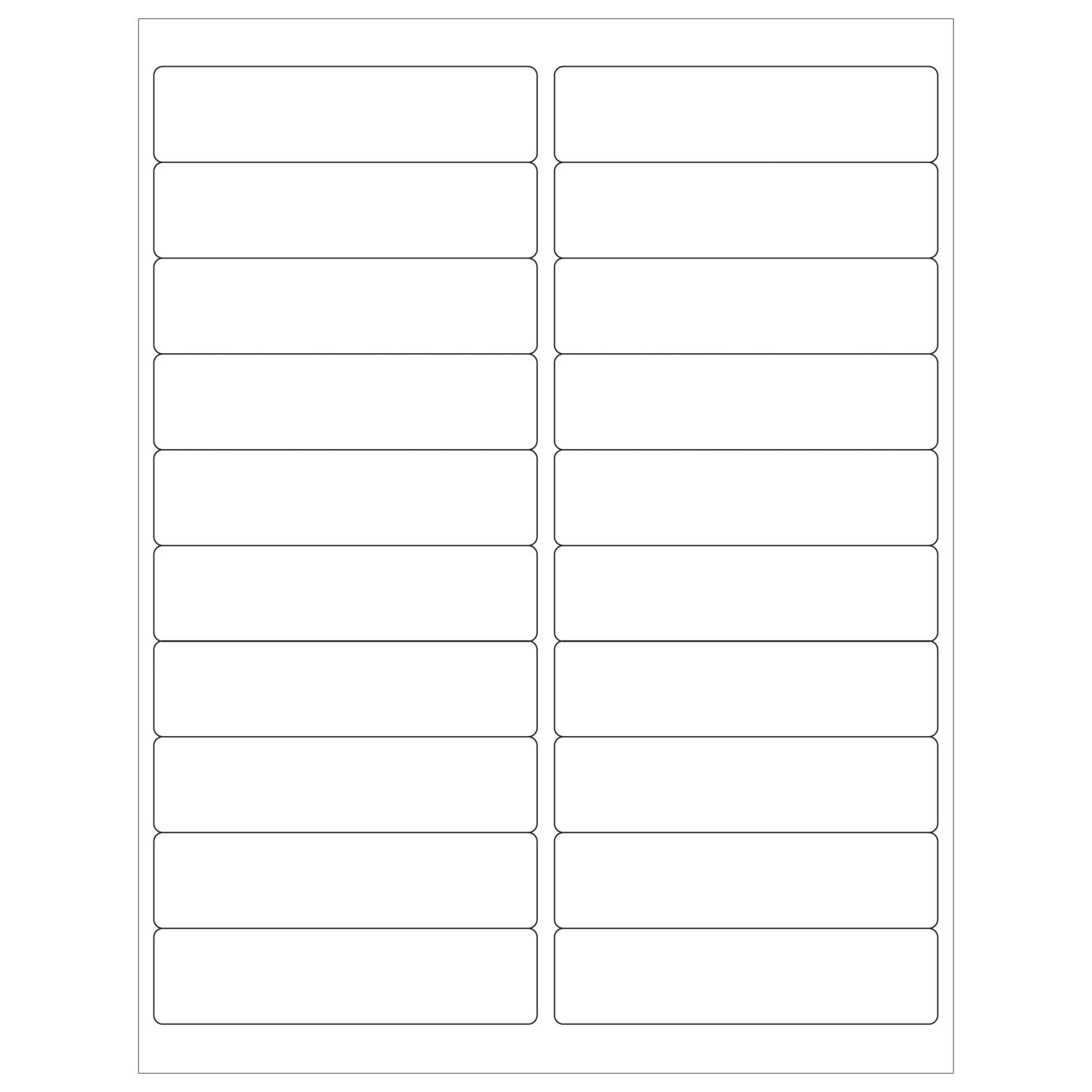Tape Logic Removable Laser Labels, LL264, Rectangle, 4in x 1in, White, Case Of 2,000