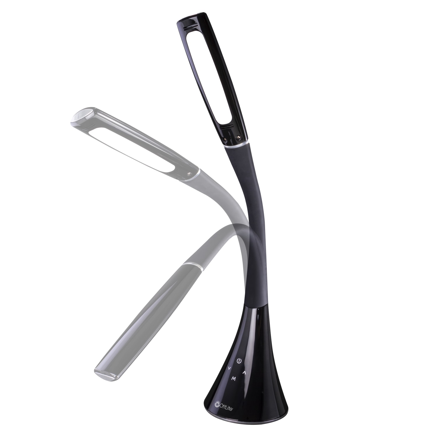 OttLite Wellness Series Swerve LED Desk Lamp, black - Image 5
