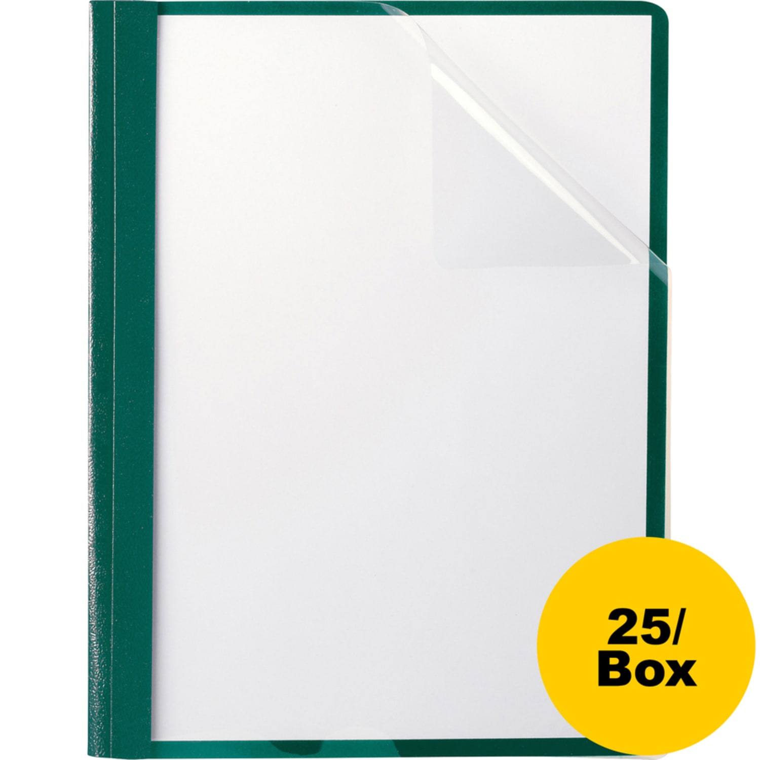 Oxford Clear-Front Report Covers, 8 1/2in x 11in, Hunter Green, Pack Of 25 - Image 6