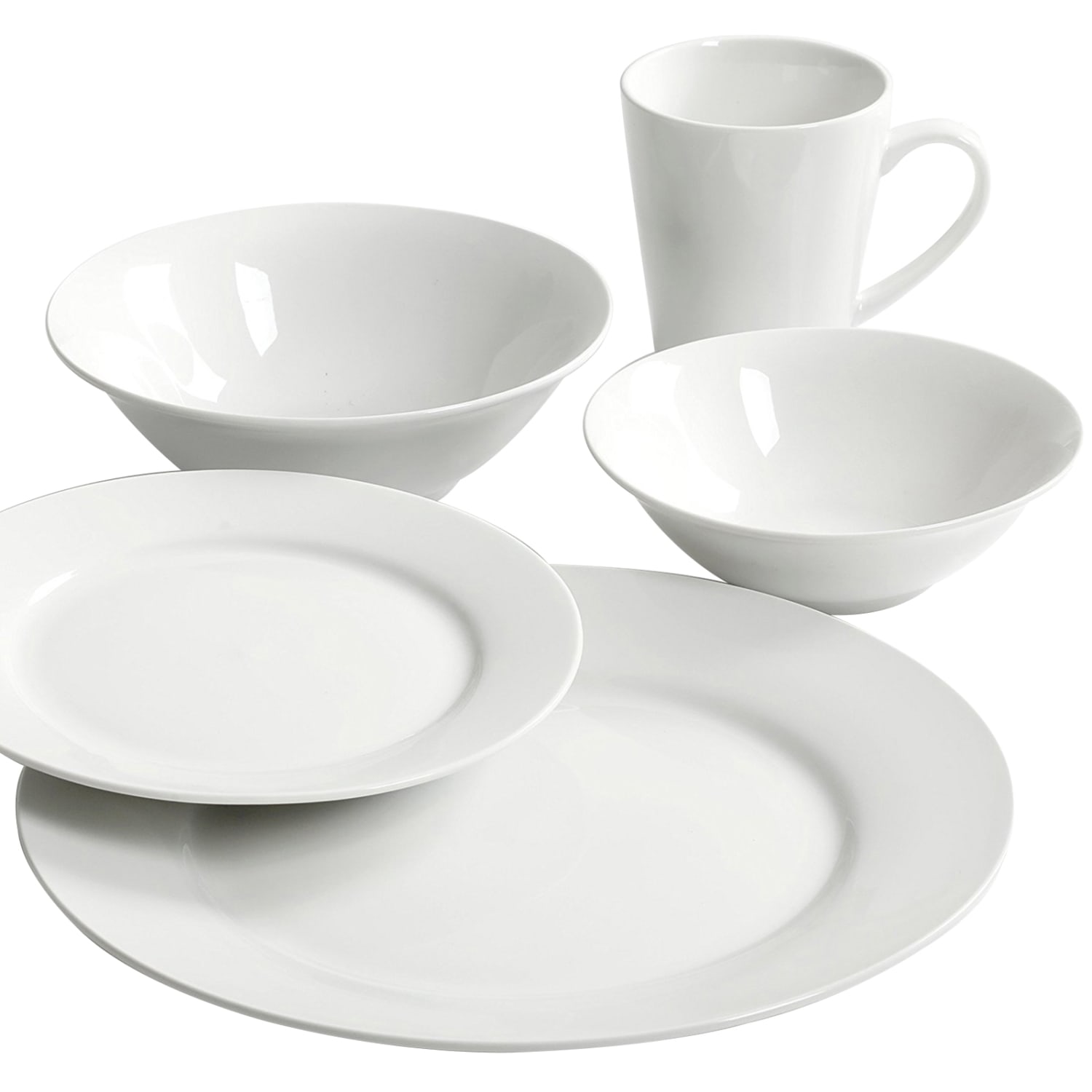 Gibson Home Noble Court 30-Piece Ceramic Dinnerware Set, White - Image 6