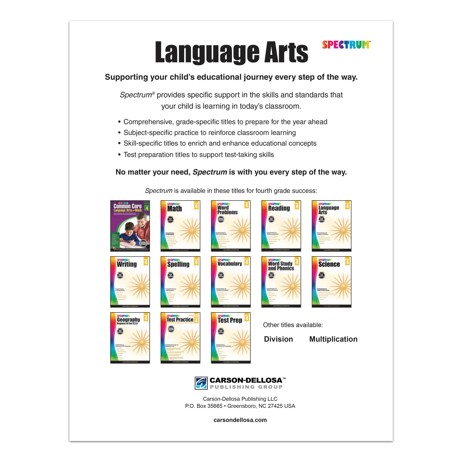 Carson-Dellosa Spectrum Language Arts Workbook, Grade 4 - Image 4