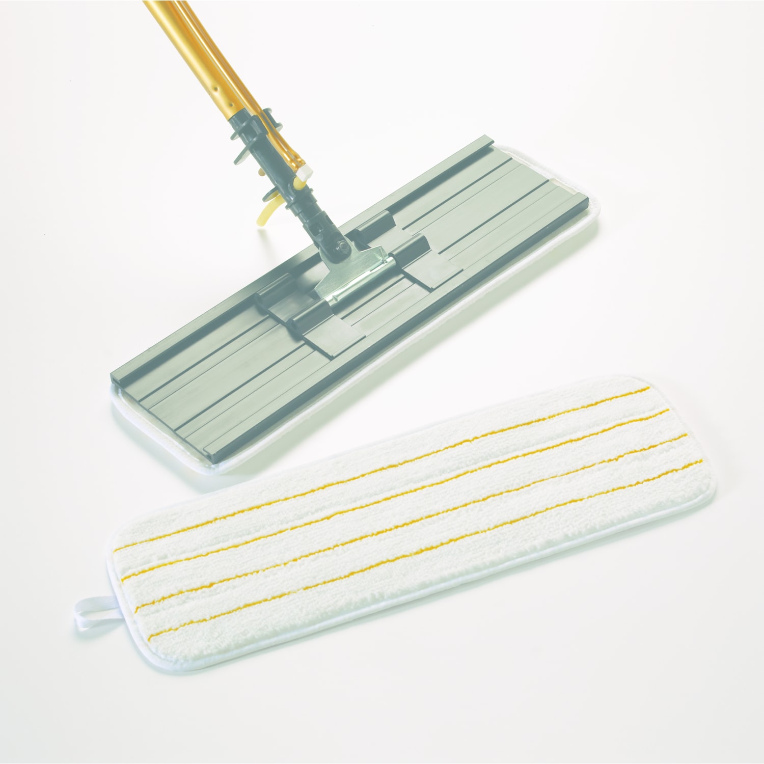 3M Easy Shine Applicator Pads, 18in, White/Yellow Stripes, Case Of 10 Pads - Image 3