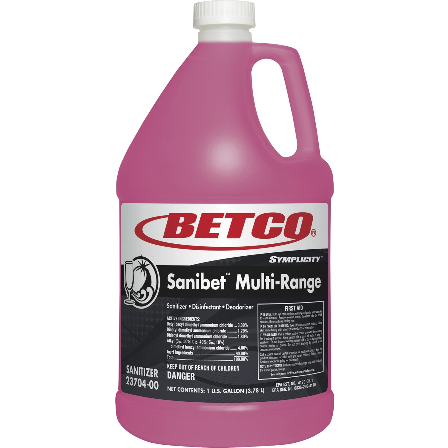 Betco Sanibet Multi-Range Sanitizer, 1 GAL Bottle, Case Of 4 - Image 3