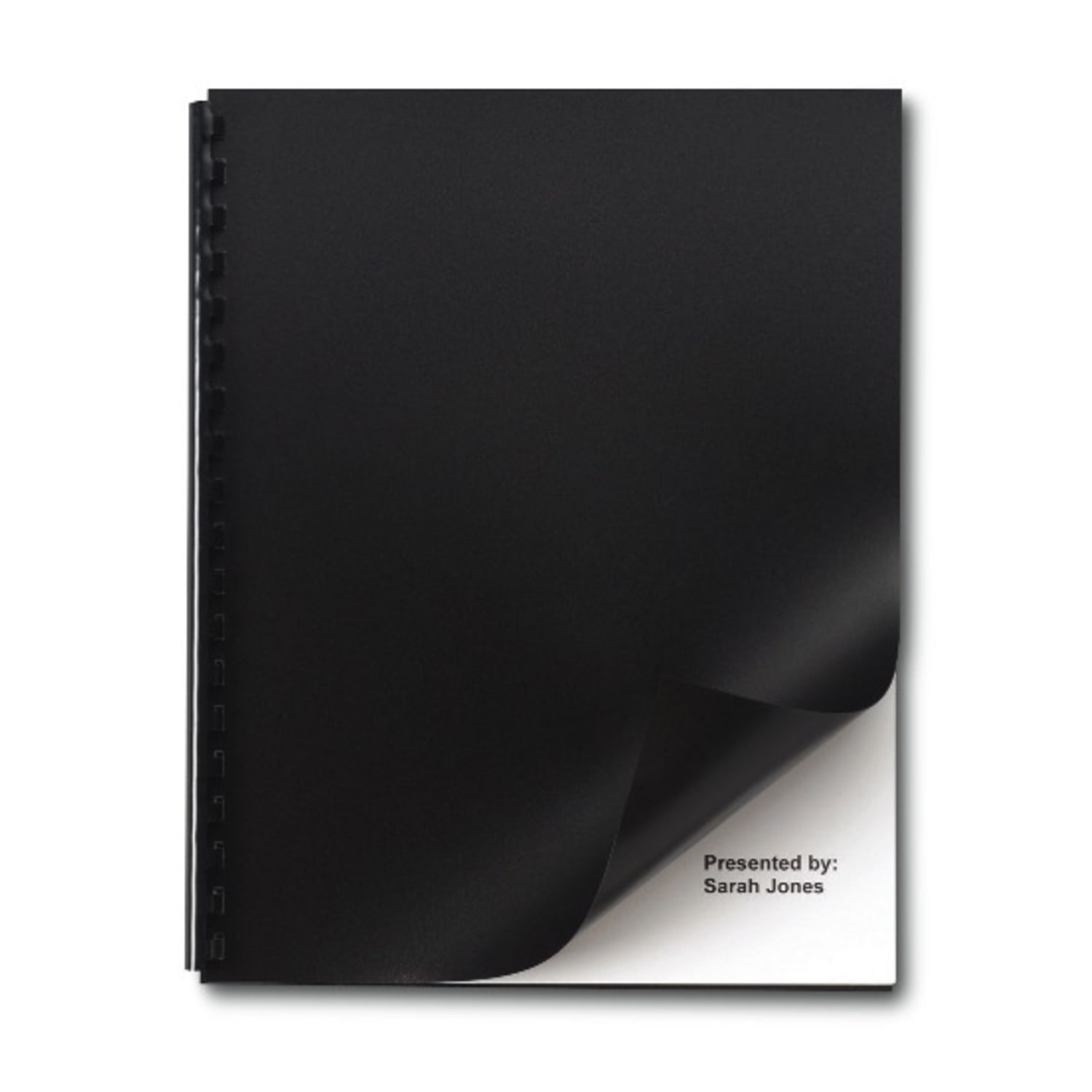 GBC IMPACT Solid Plastic Binding Covers, 8 1/2in x 11in, Black, Pack Of 50