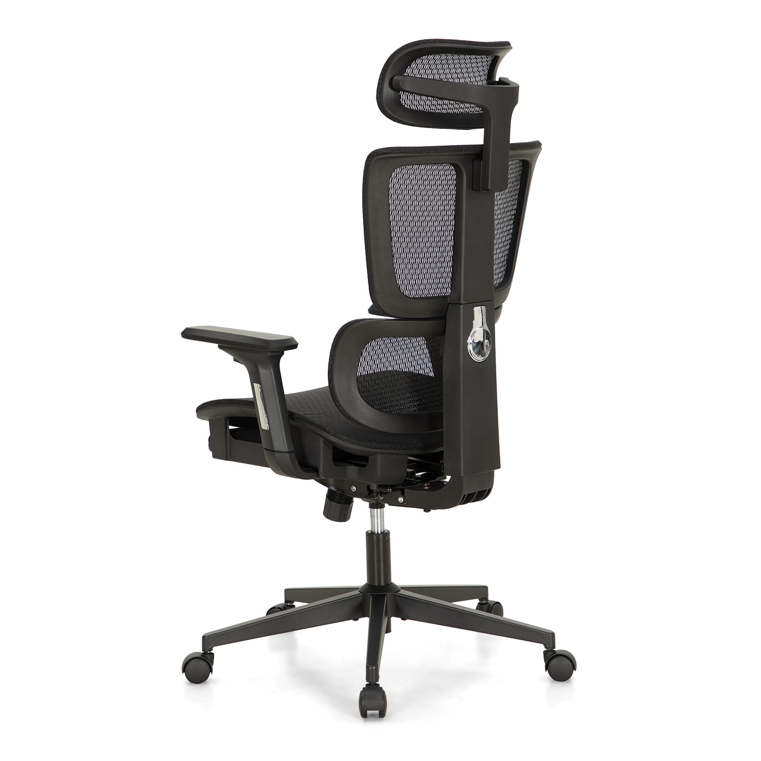 ALPHA HOME Ergonomic Mesh High-Back Office Task Chair With Retractable Footrest, Black - Image 3
