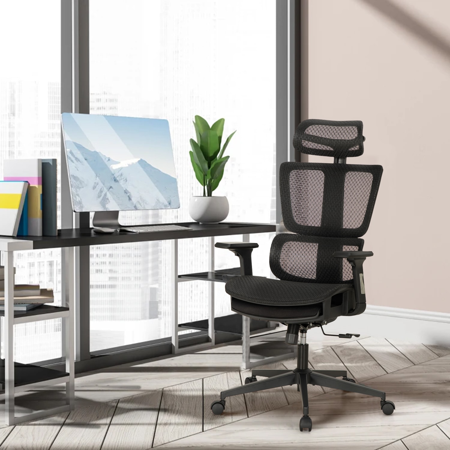 ALPHA HOME Ergonomic Mesh HighBack Office Task Chair With Retractable Footrest Black PopularChairscom ALPHA HOME Ergonomic Mesh High Back Office Task Chair With Retractable Footrest Black PopularChairscom