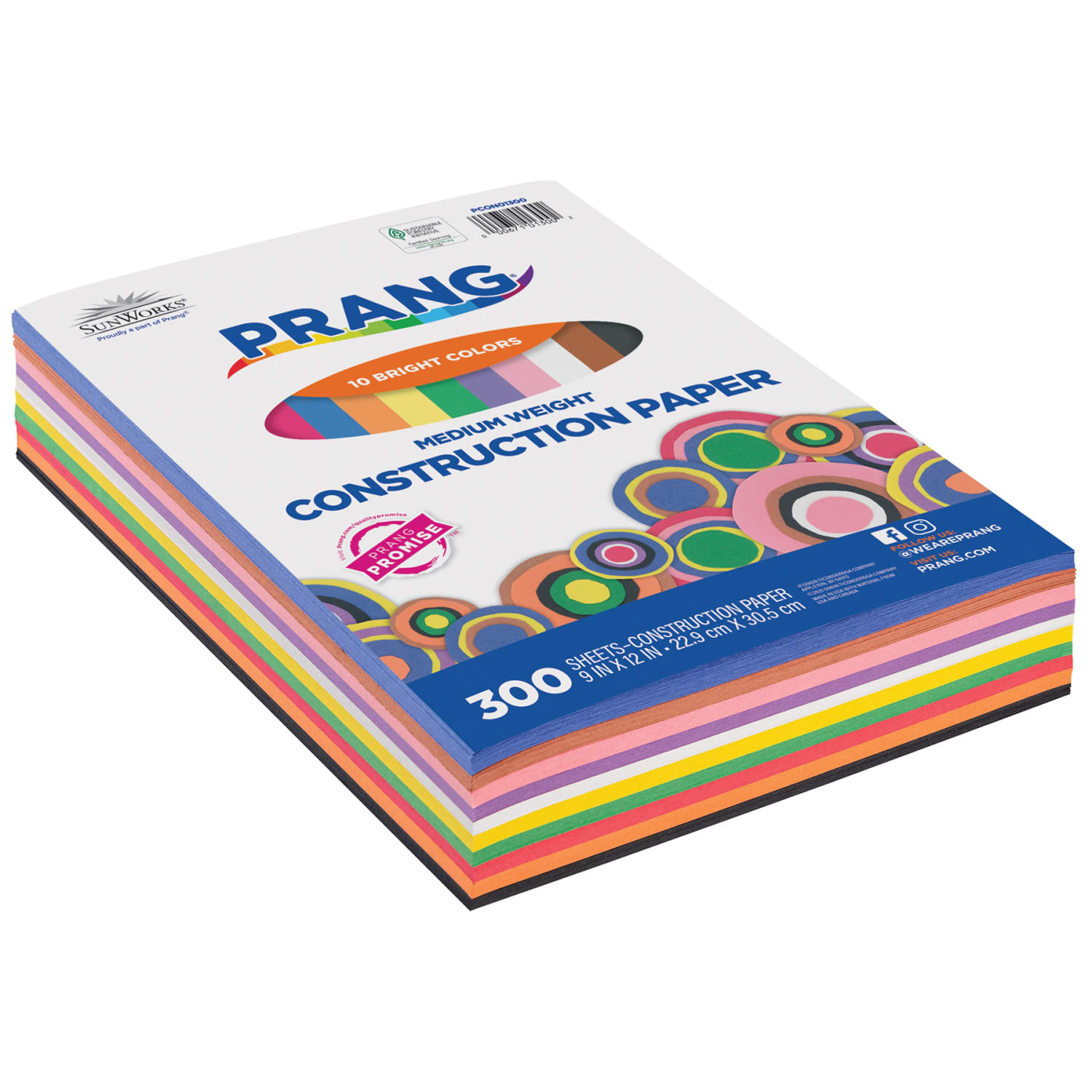 Prang Construction Paper, Medium Weight, 9in x 12in, 10 Assorted Colors, 300 Sheets Per Pack, Set Of 2 Packs - Image 4