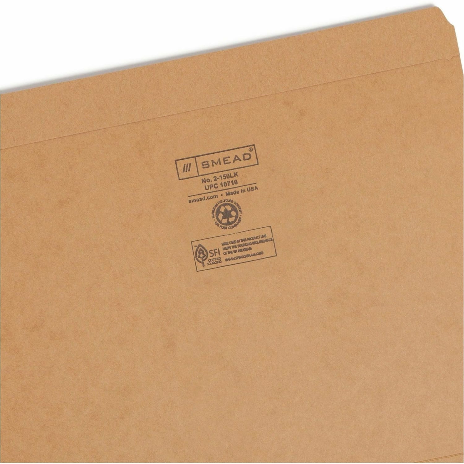 Smead Straight-Cut Kraft File Folders, Letter Size, Kraft, Box Of 100 - Image 3