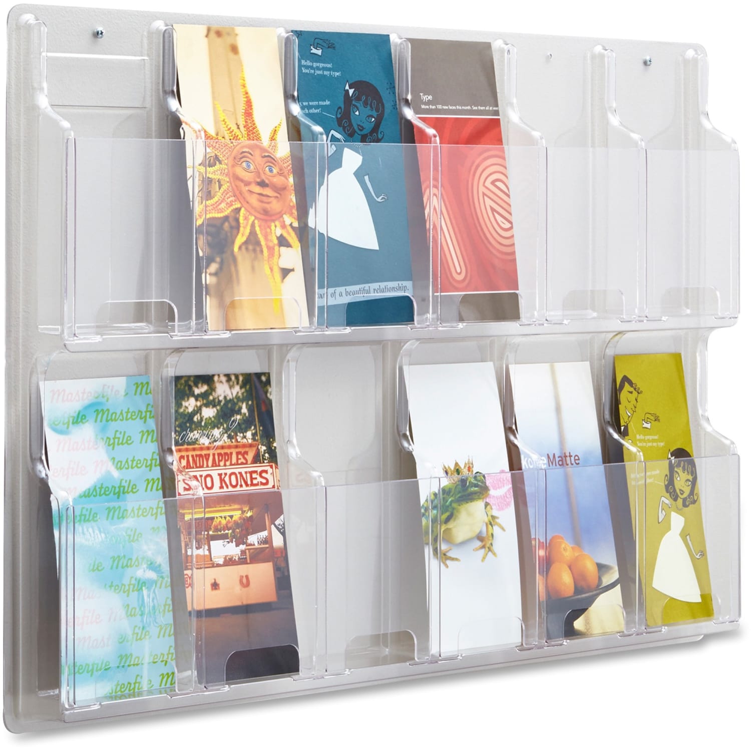 Clear Literature Rack, Pamphlet, 12 Pockets - Image 3