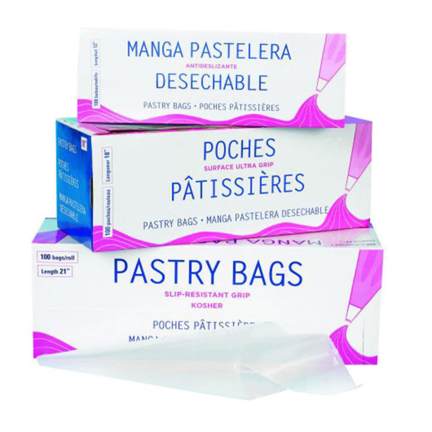 Disposable Plastic Piping Bags, 21in, Case Of 100 - Image 3