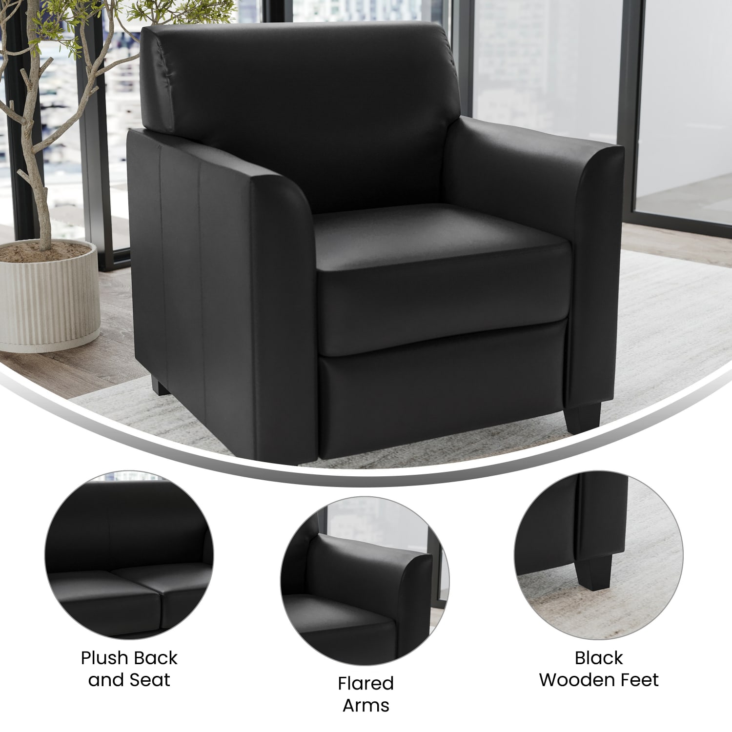 Flash Furniture HERCULES Diplomat Series Leathersoft Chair Black PopularChairscom Flash Furniture HERCULES Diplomat Series Leathersoft Chair Black PopularChairscom