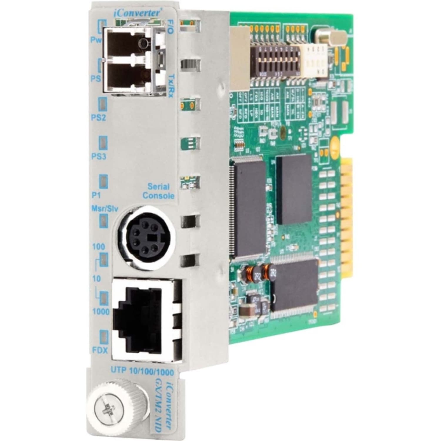 Omnitron Systems iConverter GX/TM2 8926N-0-W Media Converter - 1 x Network (RJ-45) - 1 x LC Ports - DuplexLC Port - 1000Base-X, 10/100/1000Base-T - 1804.46 ft - Internal - Image 3