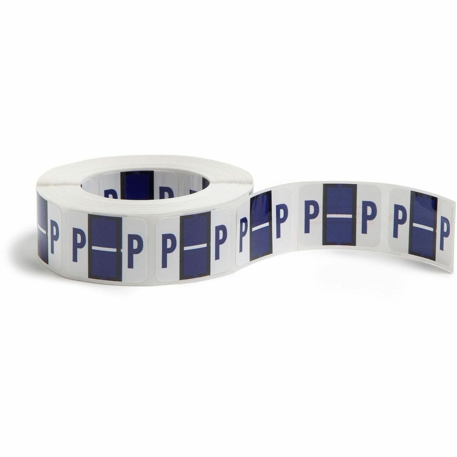 Smead BCCR Bar-Style Permanent Alphabetical Labels, P, Violet, Roll Of 500 - Image 4