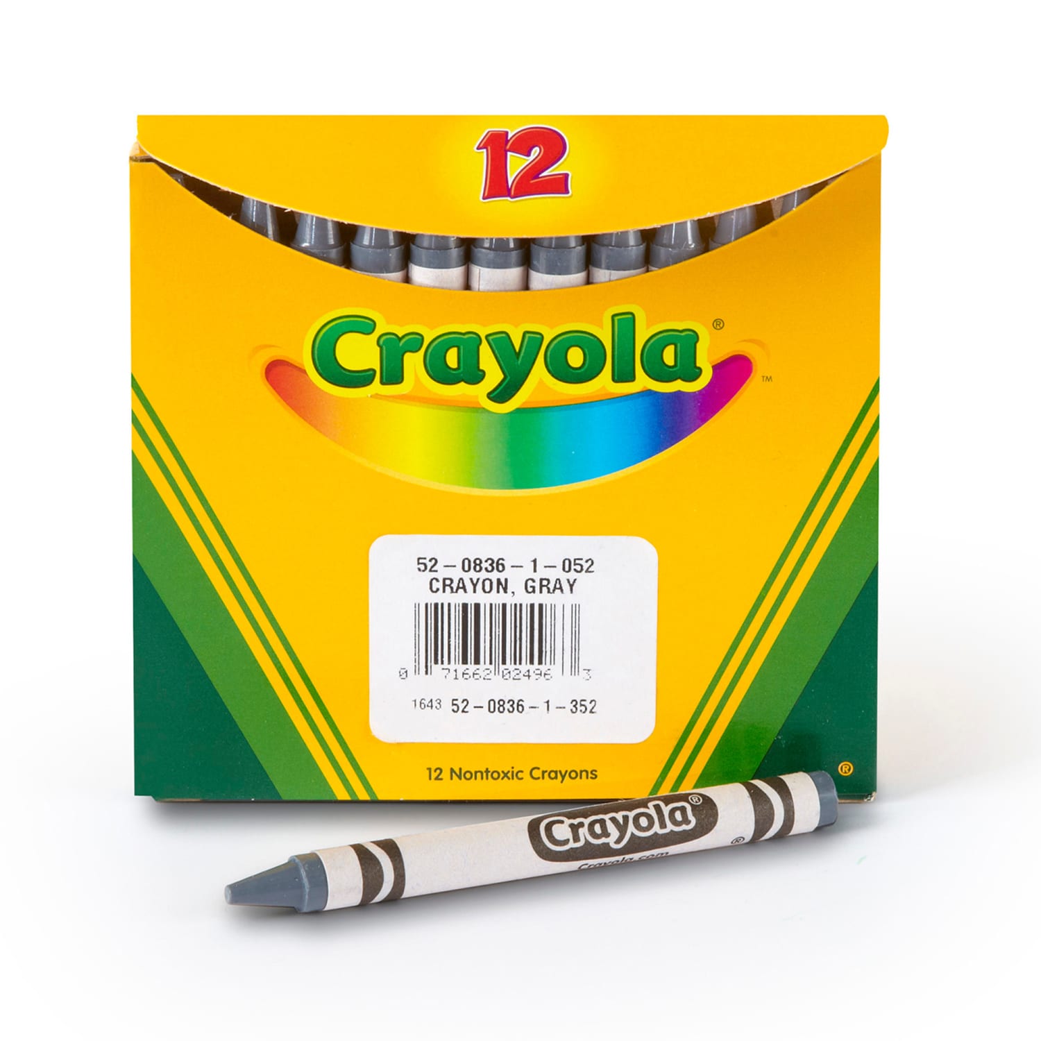 Crayola Bulk Crayons, Regular Size, Gray, 12 Per Pack, Set Of 6 Packs - Image 3