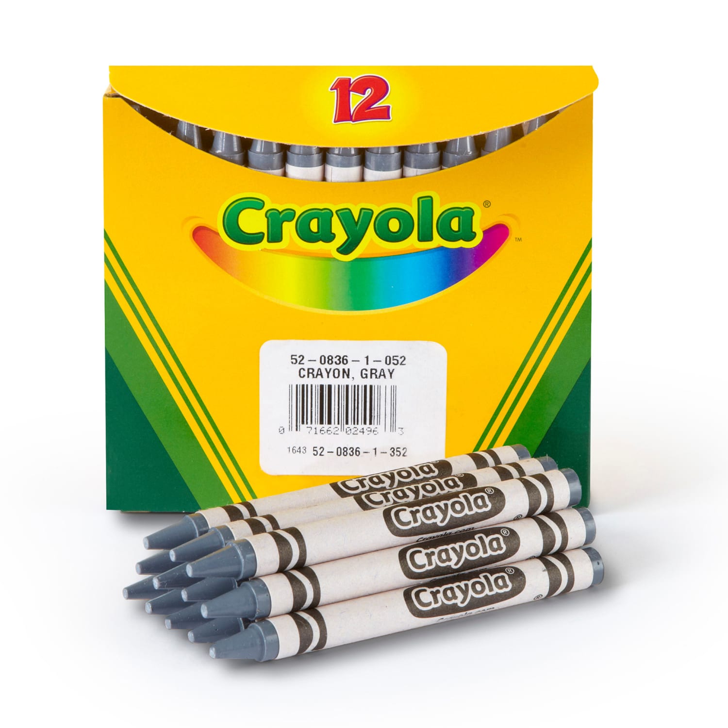 Crayola Bulk Crayons, Regular Size, Gray, 12 Per Pack, Set Of 6 Packs - Image 4