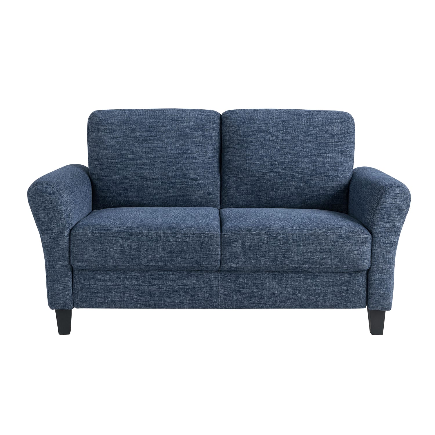 Lifestyle Solutions Winslow Loveseat With Rolled Arms 3234inH x 59910inW x 3112inD Blue PopularChairscom Lifestyle Solutions Winslow Loveseat With Rolled Arms 32 34inH x 59 910inW x 31 12inD Blue PopularChairscom