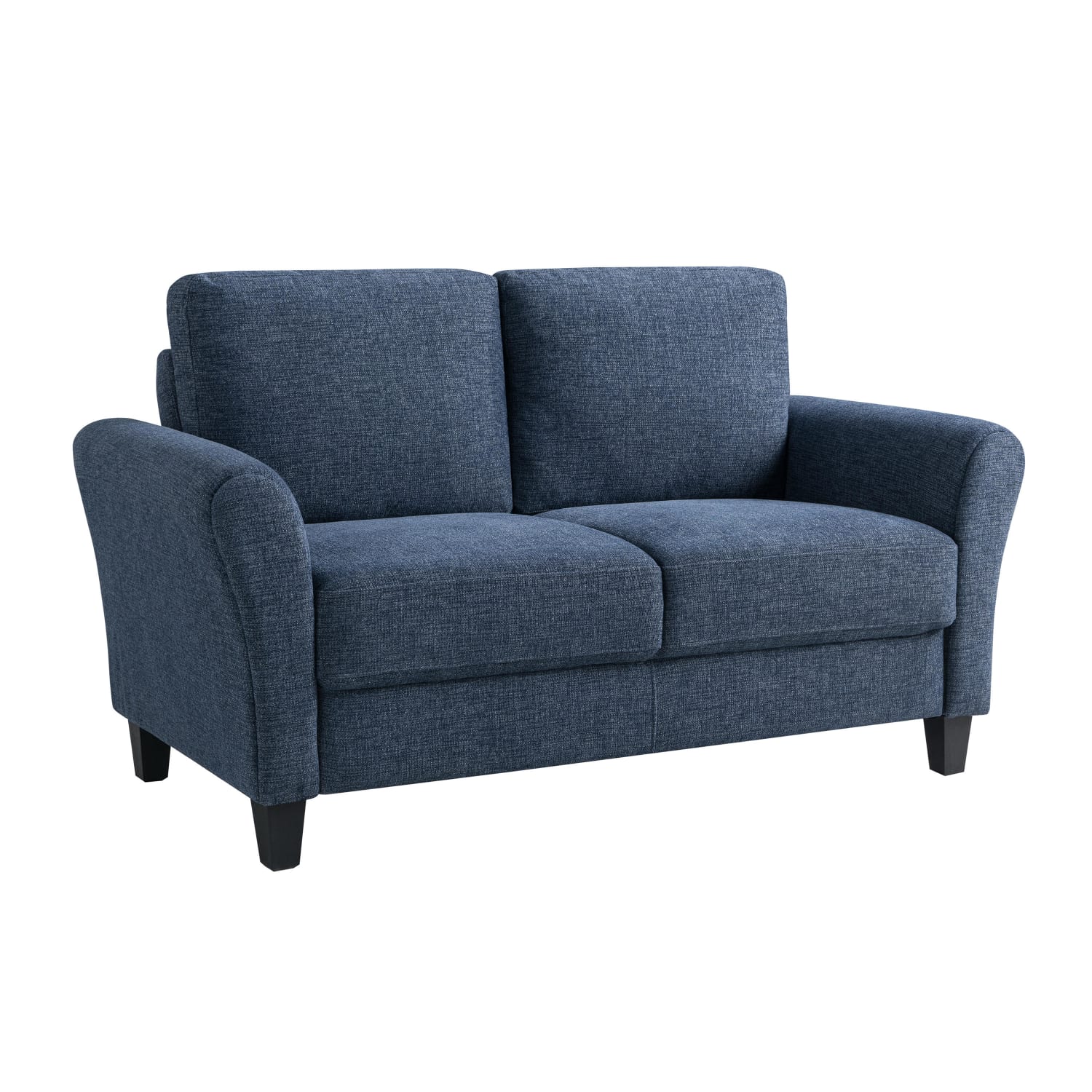 Lifestyle Solutions Winslow Loveseat With Rolled Arms, 32-3/4inH x 59-9/10inW x 31-1/2inD, Blue - Image 4