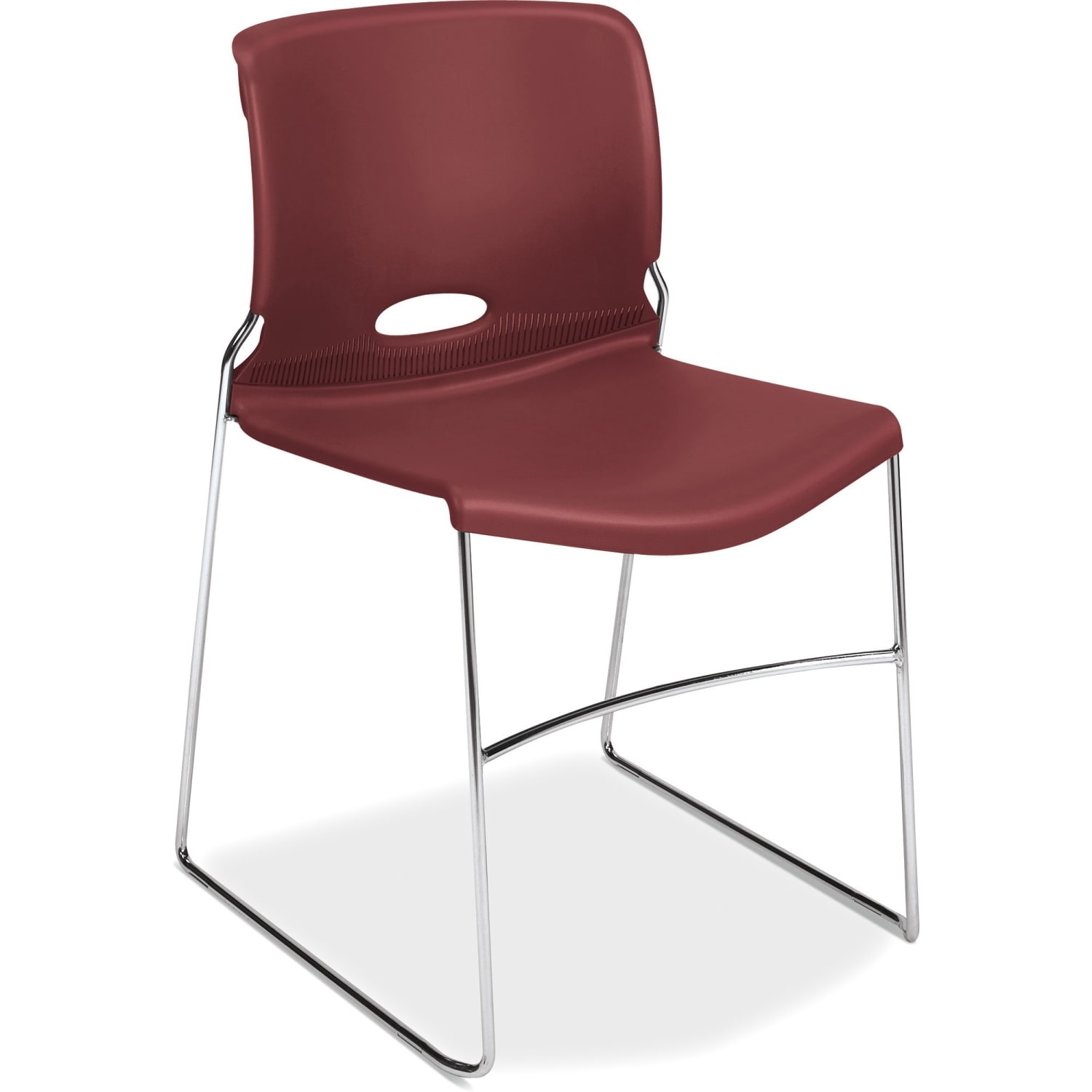 HON Olson Stacker Chairs, 17 1/2inH x 17 1/4inW x 18 1/4inD, Mulberry, Set Of 4 - Image 3