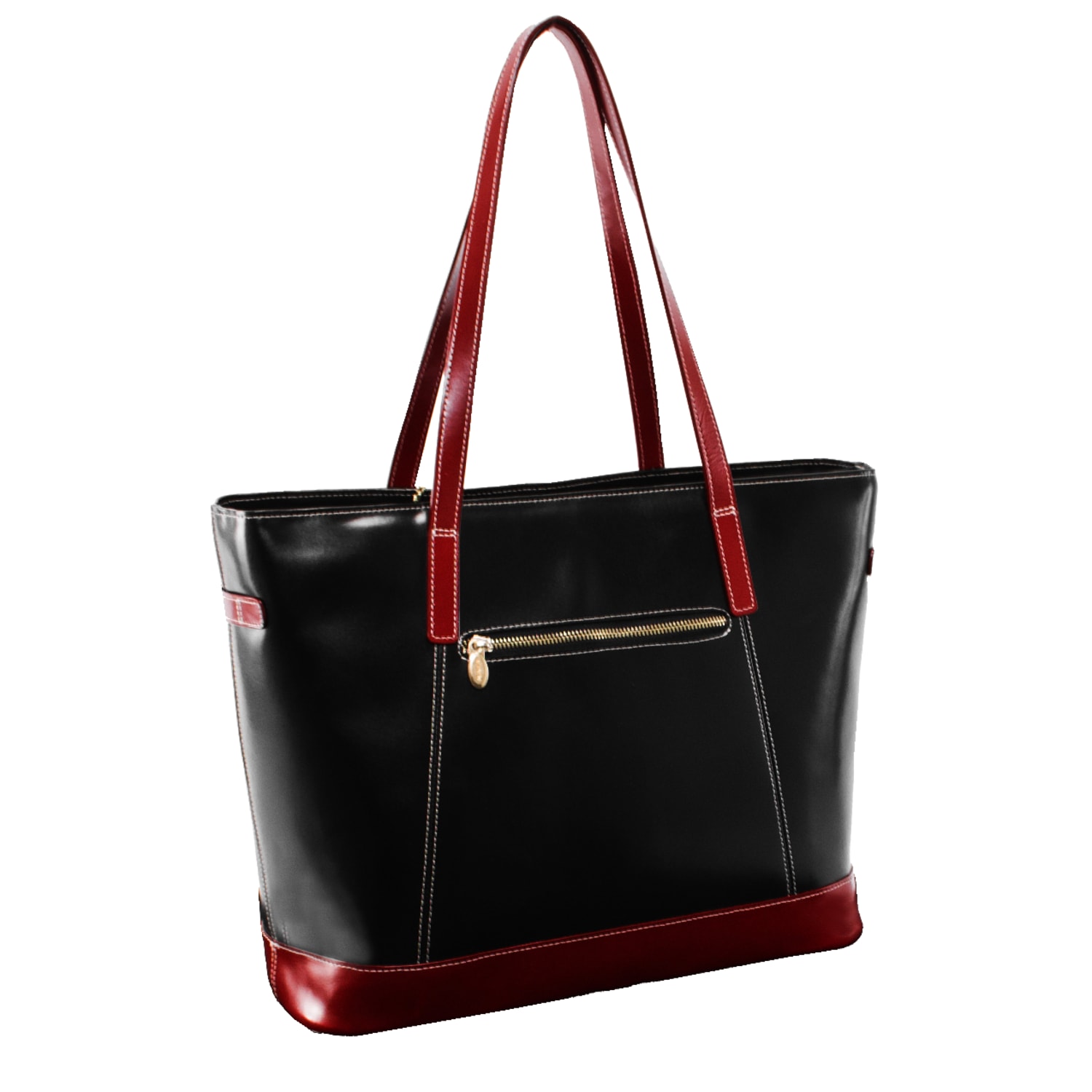 McKleinUSA Serafina Tote, 15inH x 12 1/2inW x 6inD, Black/Red - Image 4