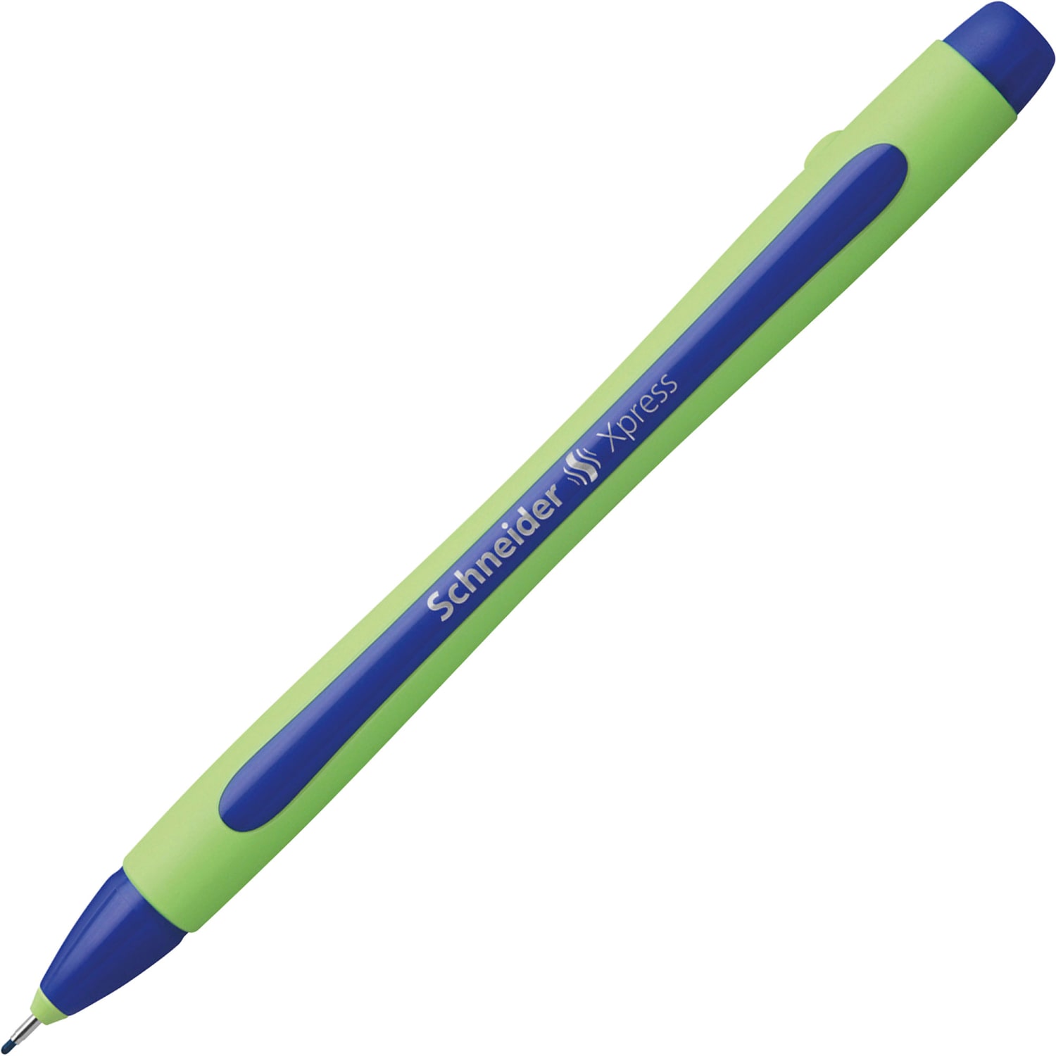 Rediform Schneider Xpress Premium Fineliner Pens, Fine Point, 0.8 mm, Blue/Green Barrel, Blue Ink, Pack Of 10 Pens - Image 6