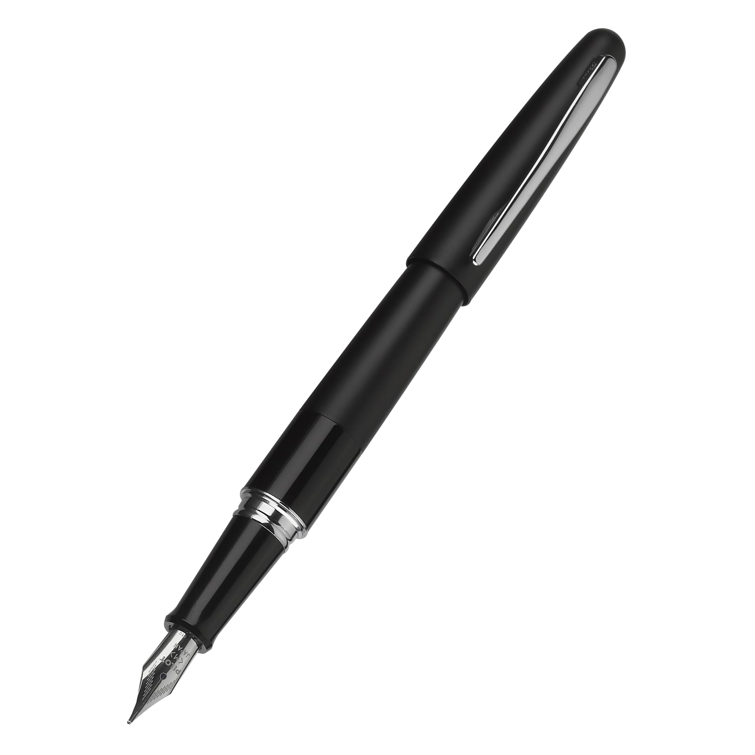 Pilot MR Fountain Pen, Metropolitan Collection, Classic Design, Medium Nib, Black Barrel, Black Ink - Image 3