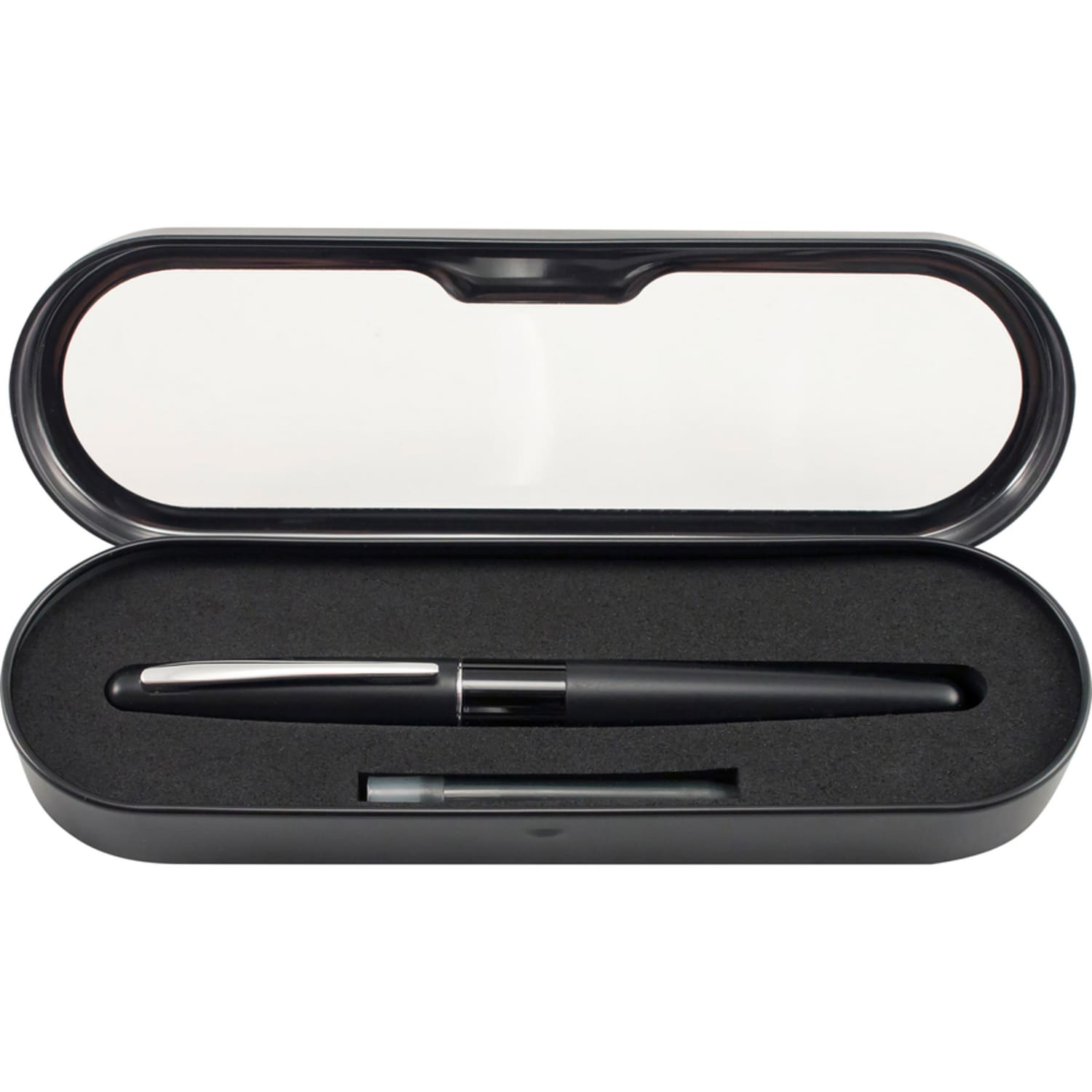 Pilot MR Fountain Pen, Metropolitan Collection, Classic Design, Medium Nib, Black Barrel, Black Ink - Image 5
