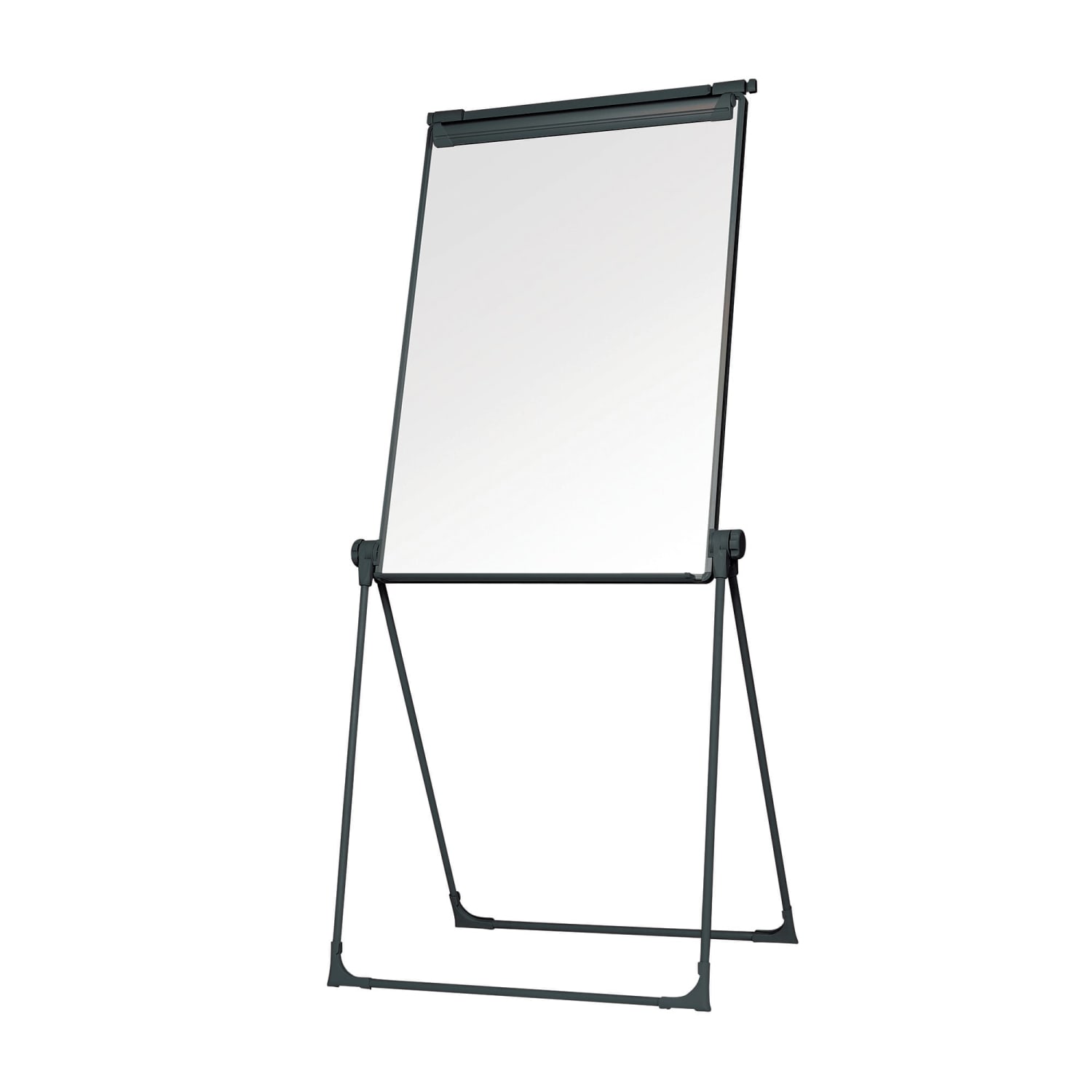 MasterVision Magnetic Gold Ultra Footbar Folds-To-A-Table Easel, Steel, Black