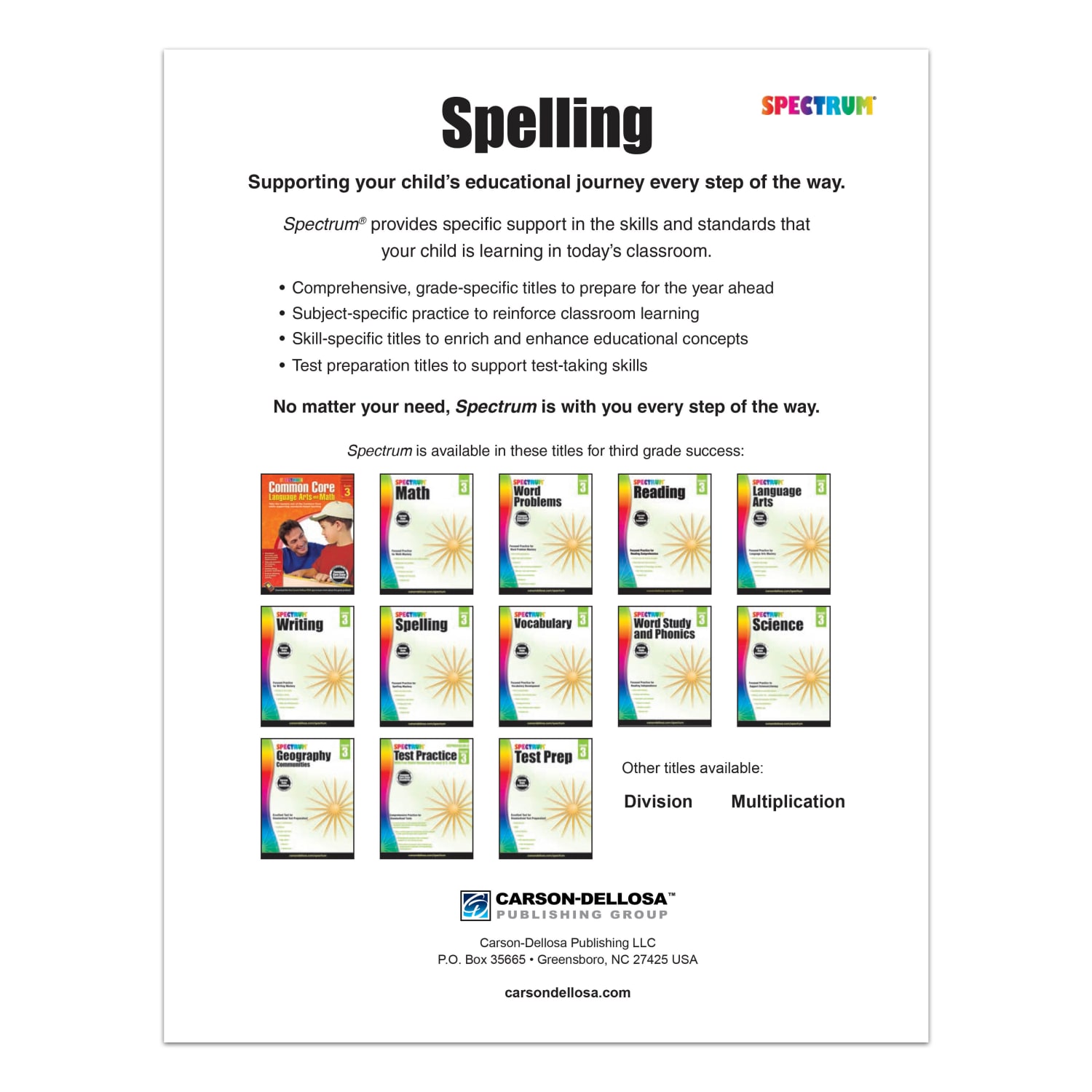 Spectrum Spelling, Grade 3 - Image 4