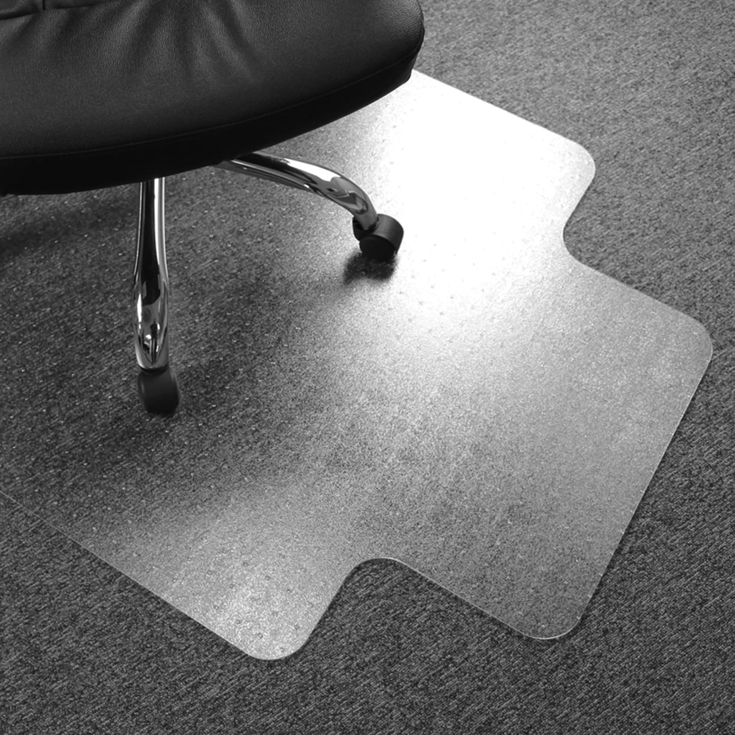 Floortex Advantagemat Vinyl-Lipped Chair Mat for Carpets up to 1/4in, 45in x 53in, Clear - Image 3
