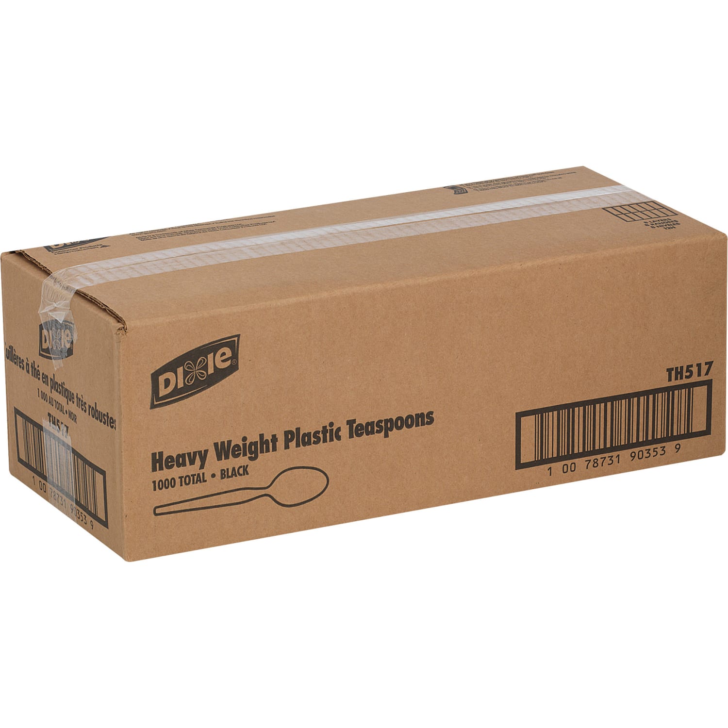 Dixie Heavyweight Utensils, Teaspoons, Black, Box Of 1,000 - Image 3