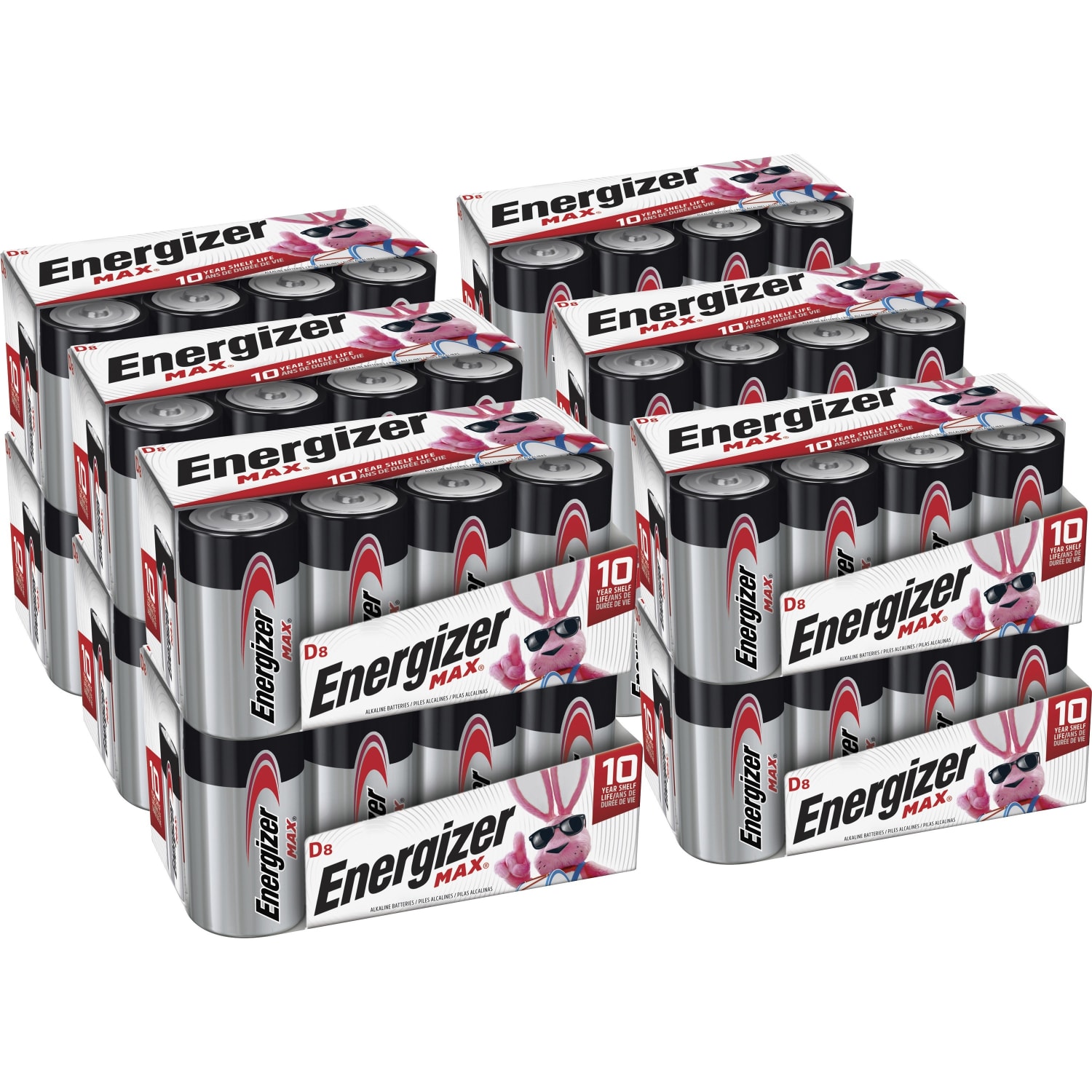 Energizer MAX Alkaline D Battery 8-Packs - For Multipurpose - D - 8/Pack - 12 / Carton - Image 3