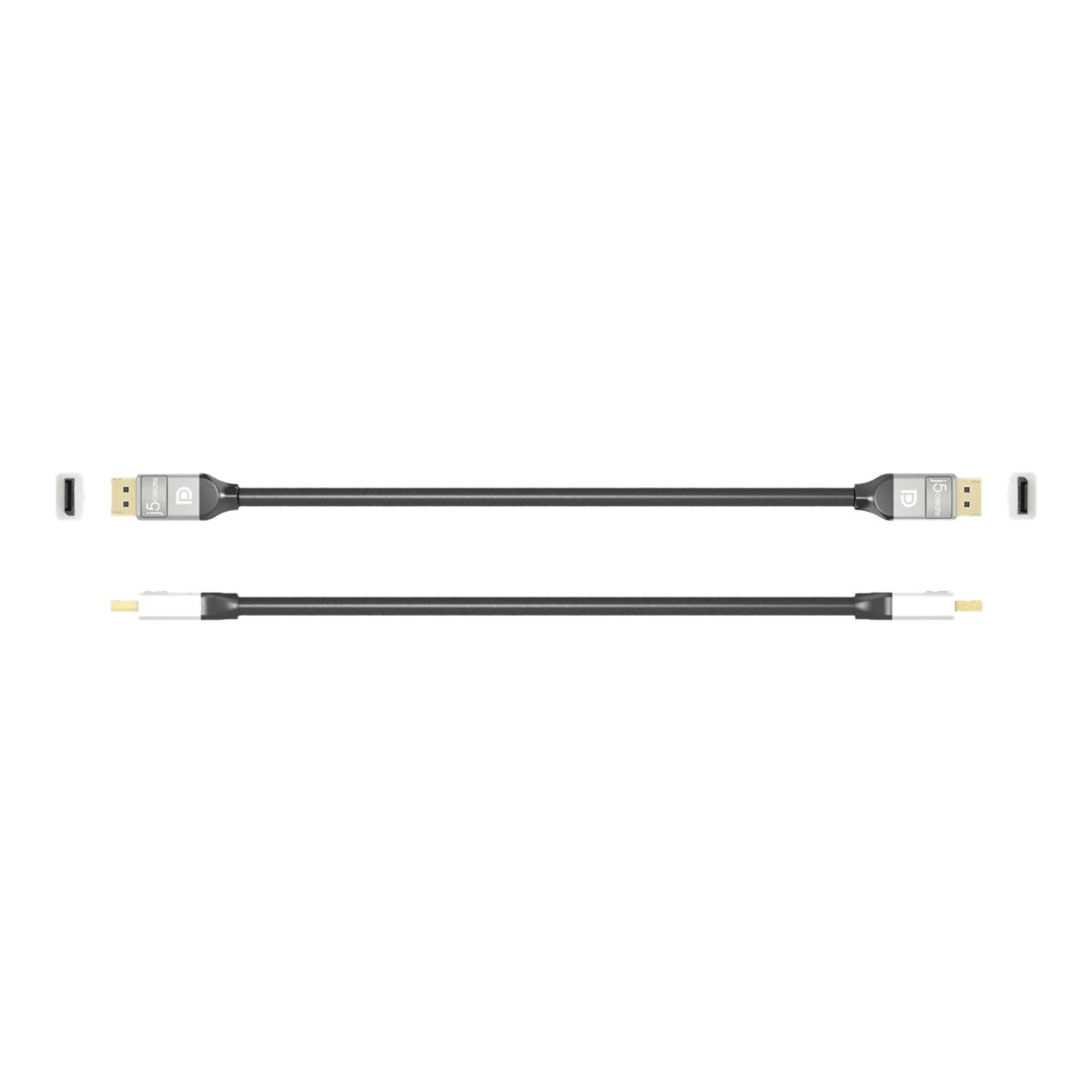j5create - DisplayPort cable - DisplayPort (M) latched to DisplayPort (M) latched - DisplayPort 1.2 - 6 ft - 4K support - black
