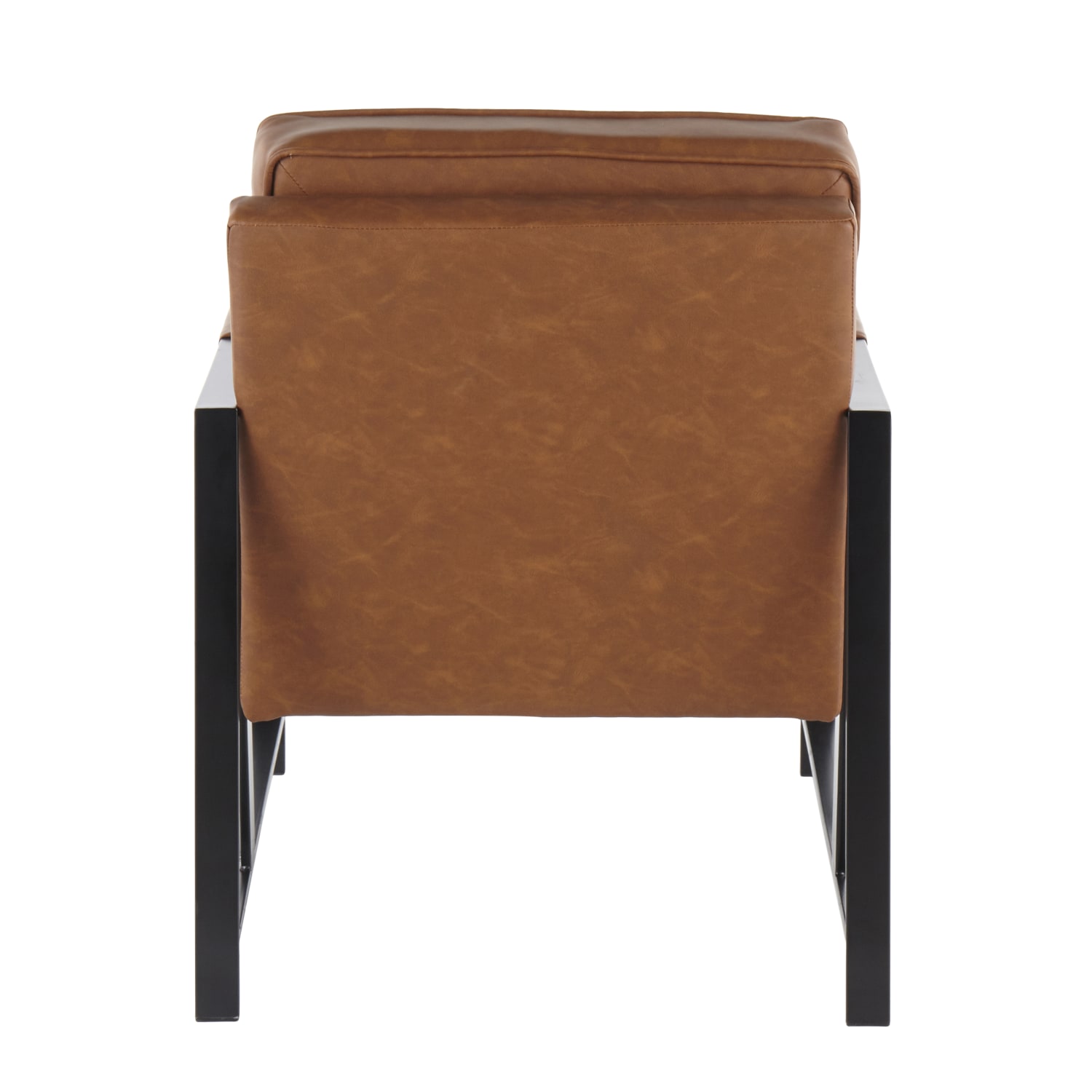 LumiSource Franklin Armchair, Black/Camel - Image 5