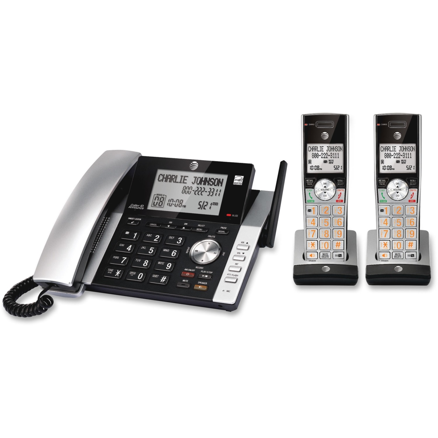 AT&T CL84215 2 Handsets DECT 6.0 Expandable Phone System With Digital Answering System - Image 5