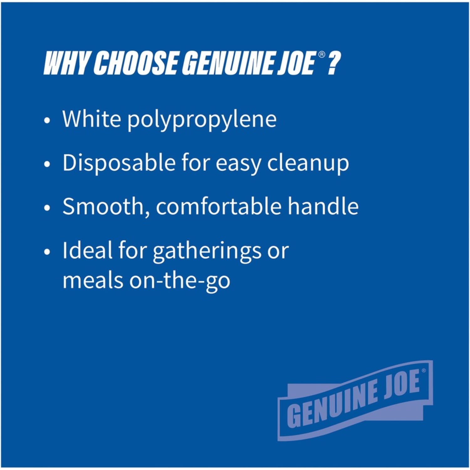 Genuine Joe Medium-Weight Spork - 1 Piece(s) - Spork - 1 x Spork - Disposable - Polypropylene - White - 1 Carton - Image 5