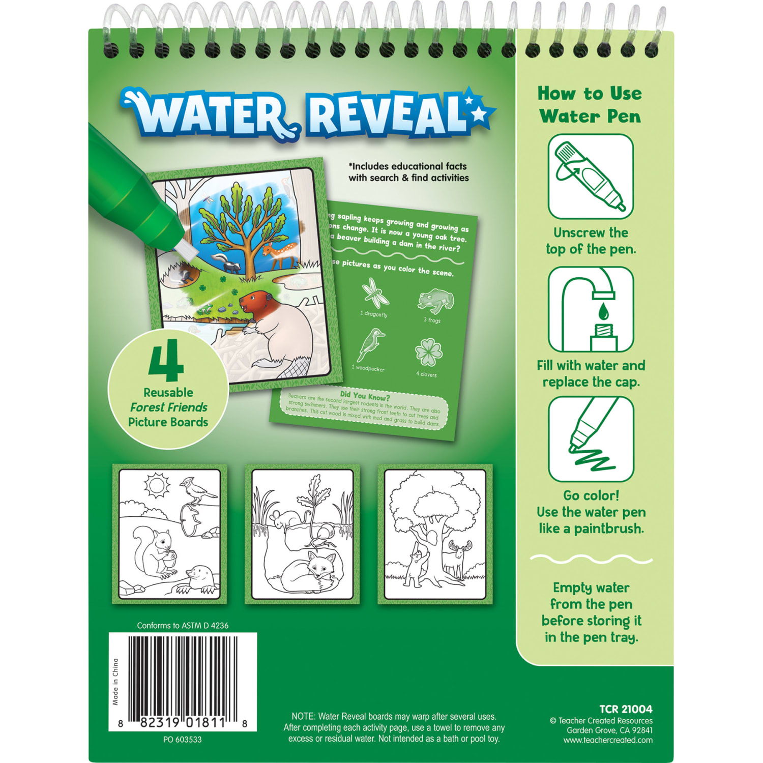Teacher Created Resources Water Reveal Books, Forest Friends, Bundle Of 6 Sets - Image 5