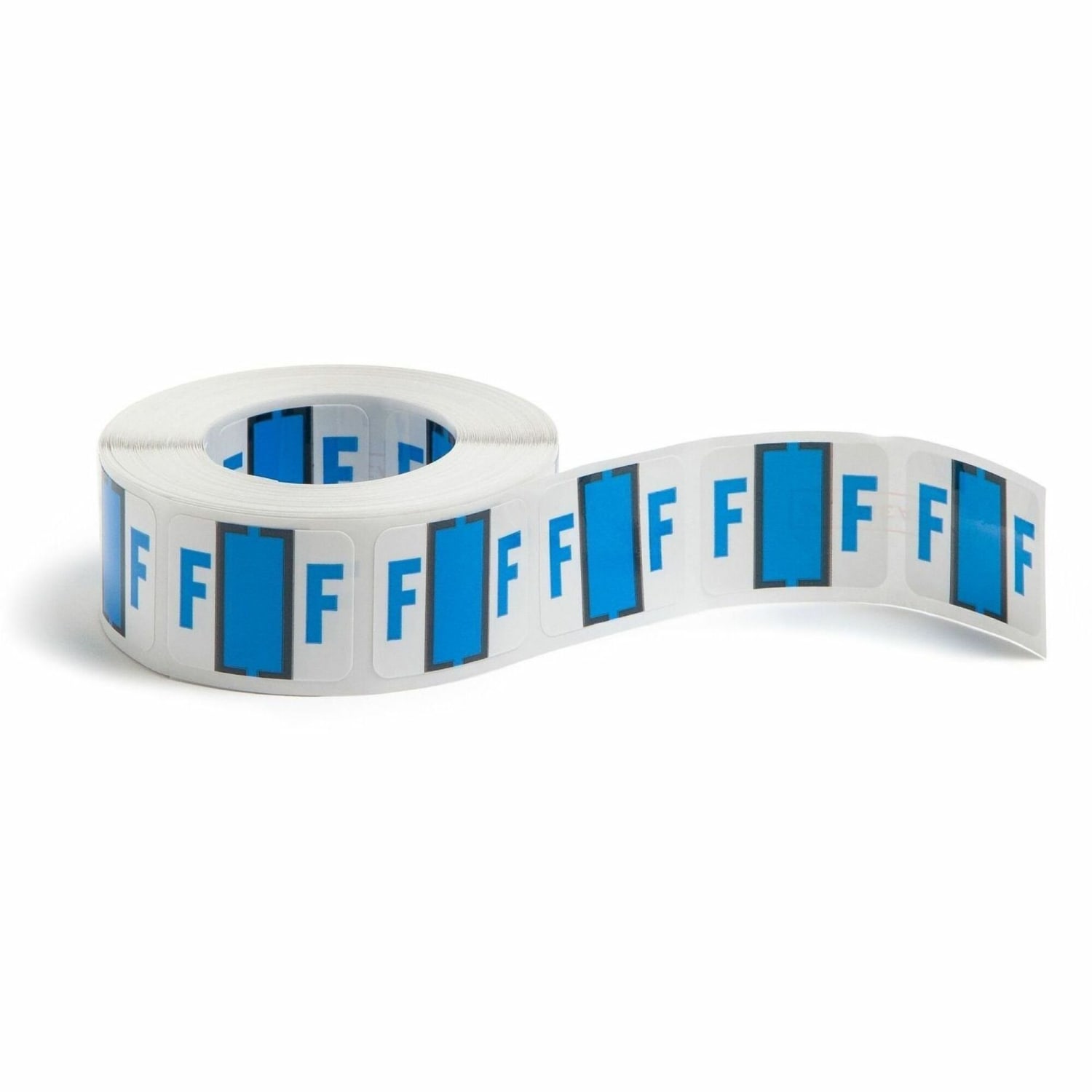 Smead BCCR Bar-Style Permanent Alphabetical Labels, F, Blue, Roll Of 500 - Image 4