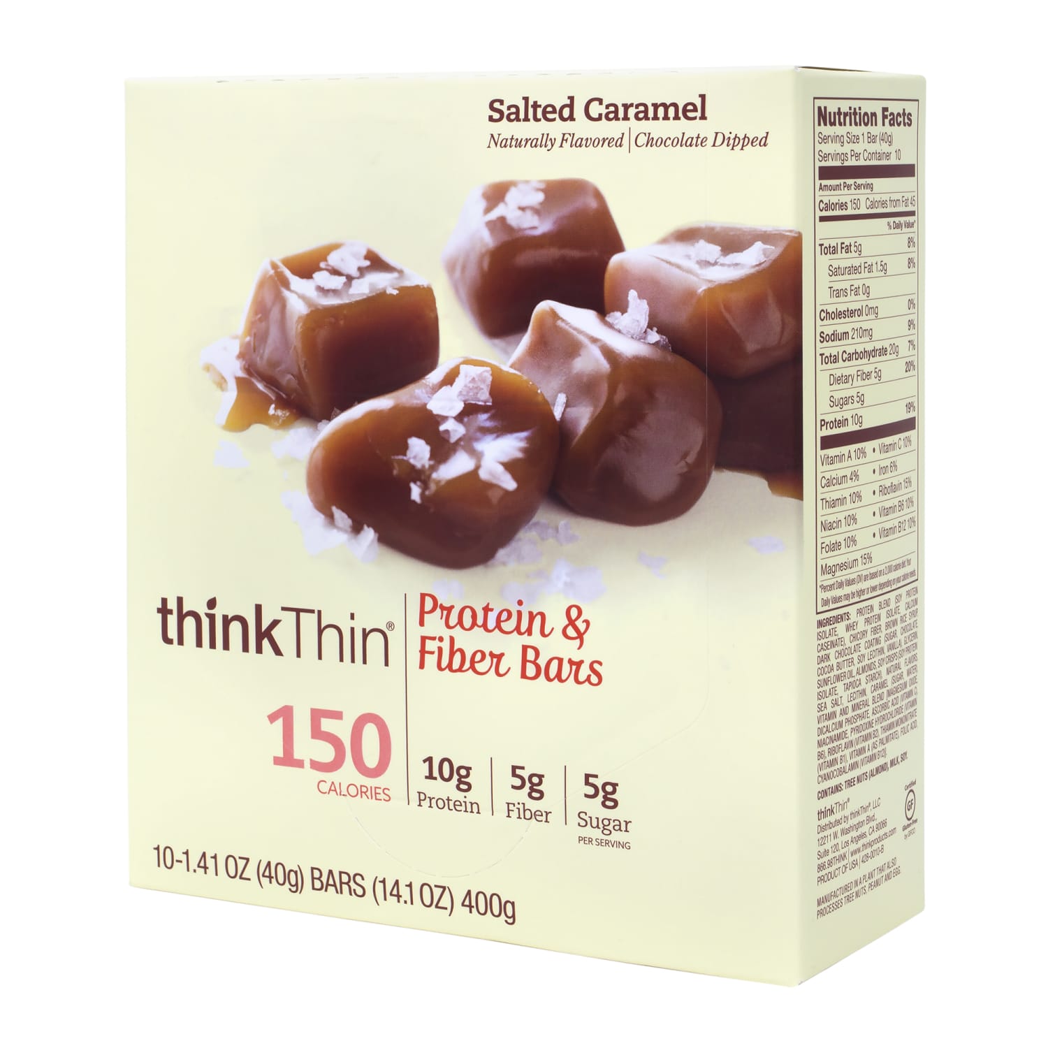 thinkTHIN Salted Caramel Protein Bars, 1.41 Oz, Box Of 10 Bars - Image 6