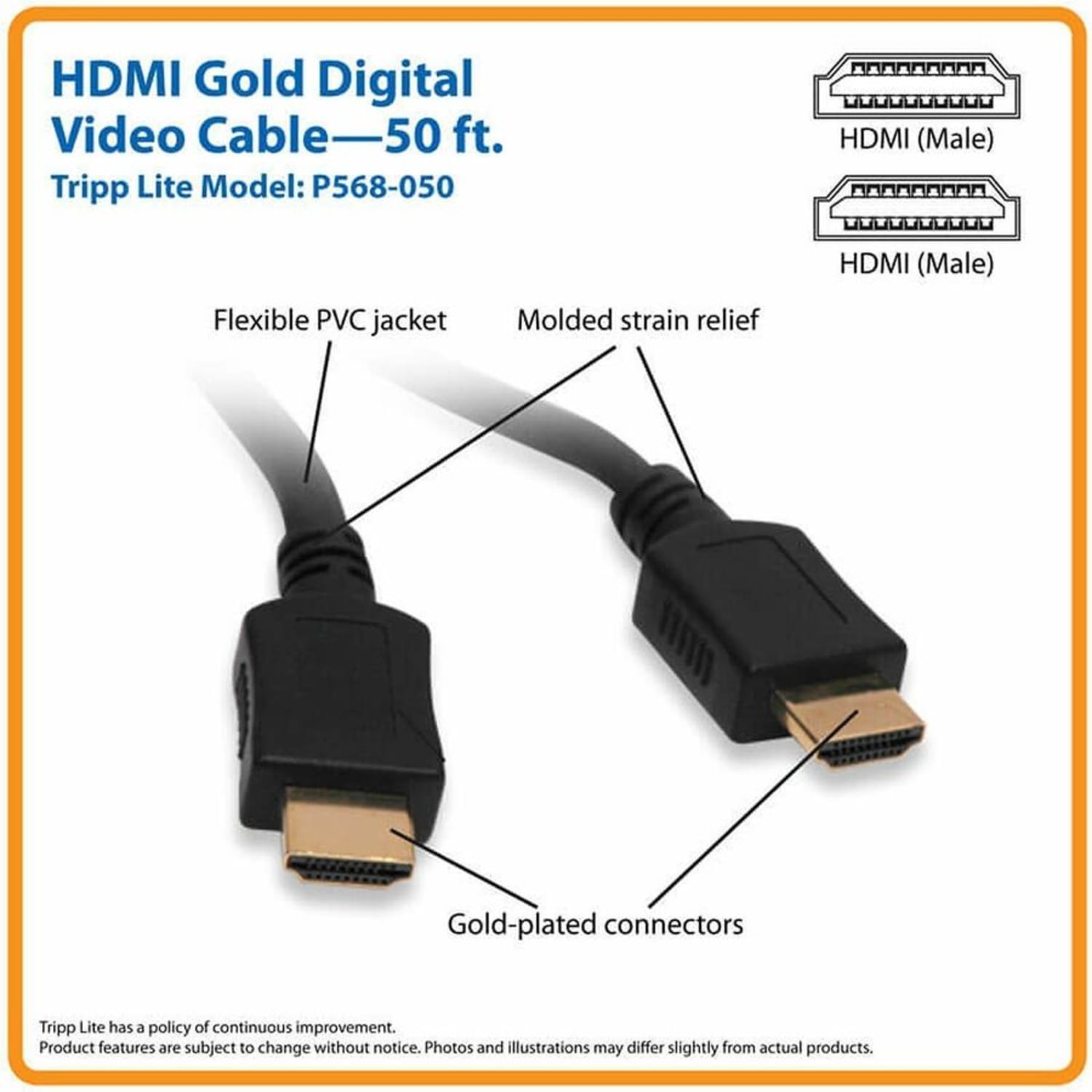 Tripp Lite HDMI Digital Video Cable, 50ft - Image 6