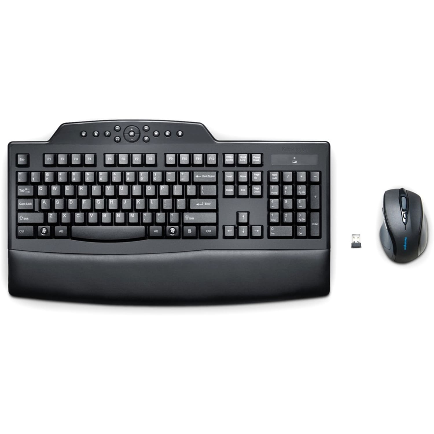 Kensington Pro Fit Comfort Wireless Keyboard & Mouse, Contoured/Curved Full Size Keyboard, Right-Handed Optical Mouse, KMW72403 - Image 4