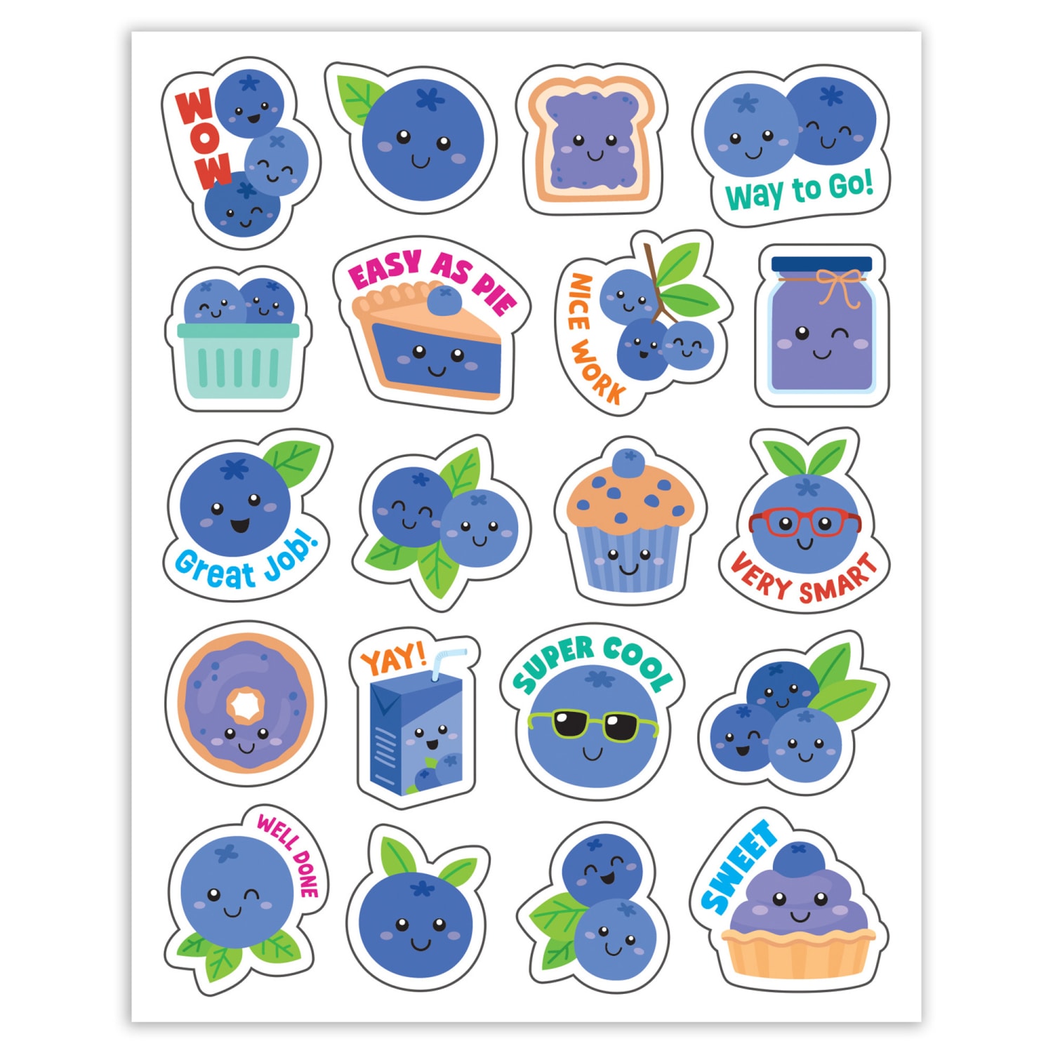 Teacher Created Resources Smelly Stickers, Blueberry, 120 Per Pack, Set Of 6 Packs - Image 3